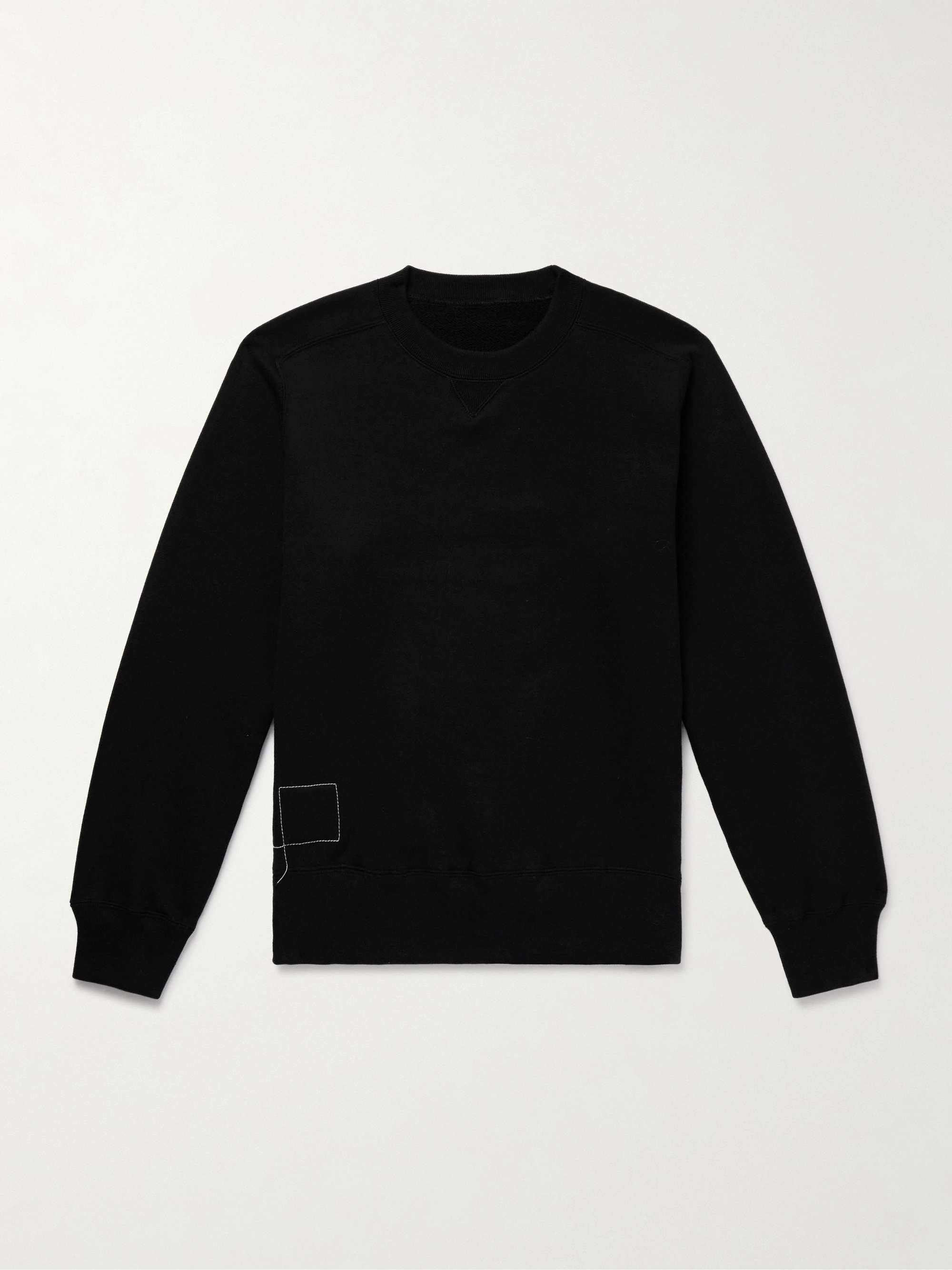 Black Logo-Appliquéd Cotton-Jersey Sweatshirt | WTAPS® | MR