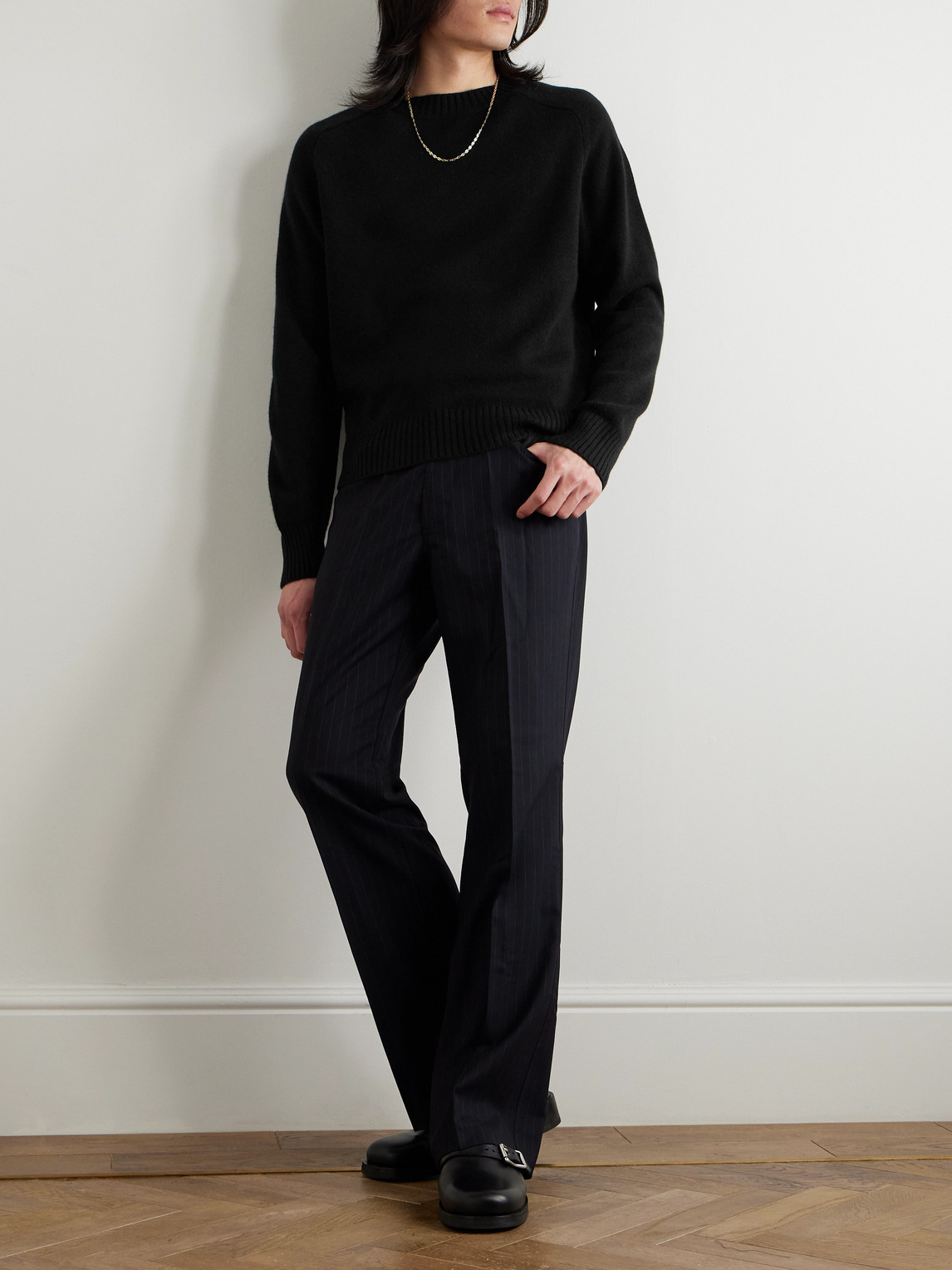 Shop Second / Layer Ruined Distressed Cashmere Sweater In Black