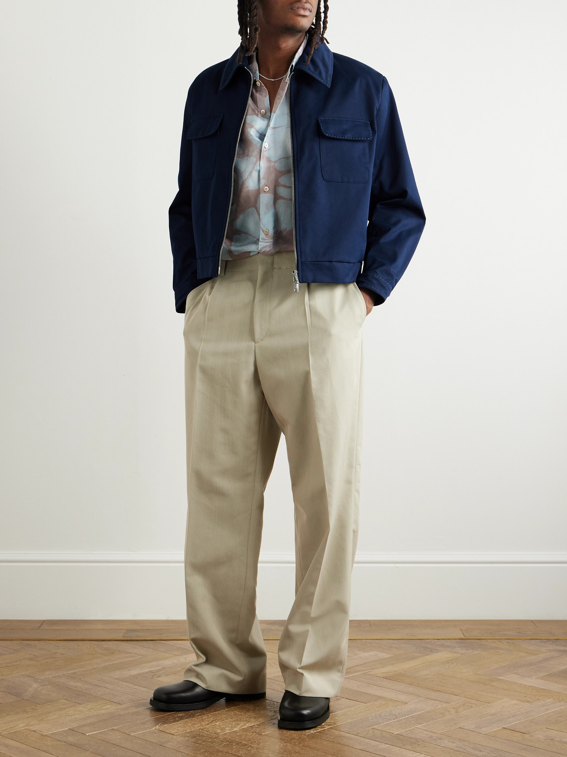 SECOND / LAYER HERMAN EMBROIDERED COTTON-TWILL JACKET