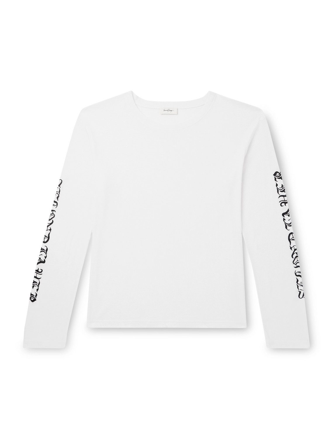 Second / Layer Ribbed Printed Cotton-jersey T-shirt