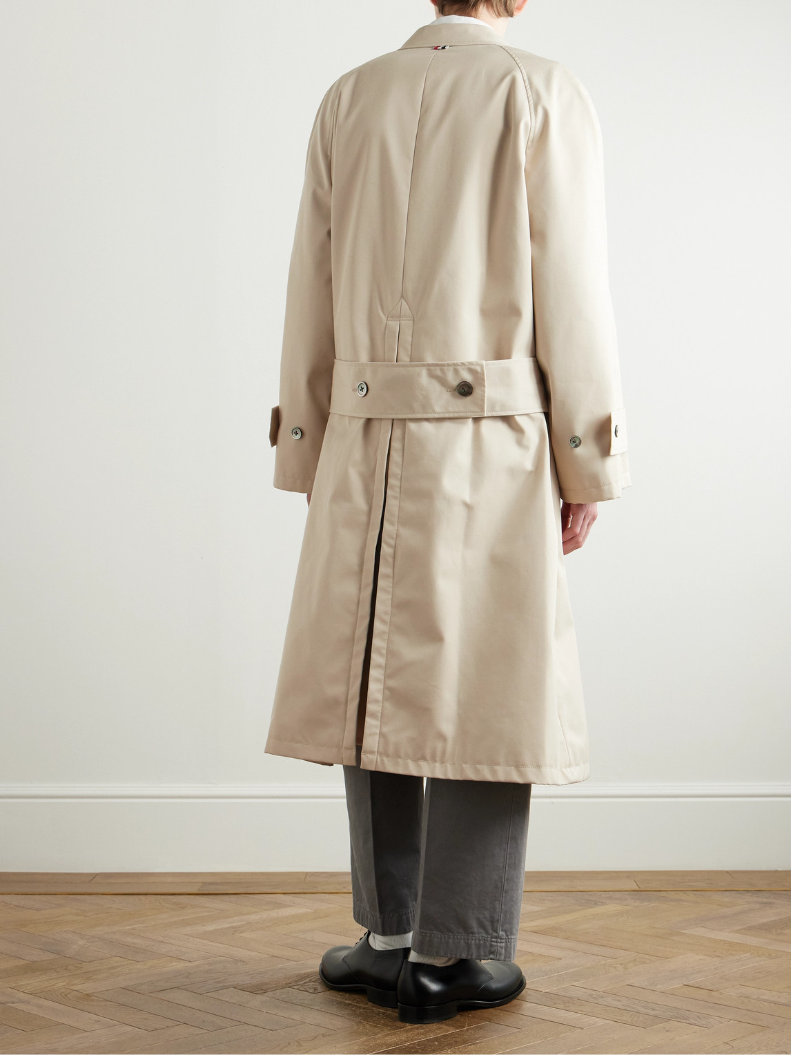 THOM BROWNE TWILL TRENCH COAT