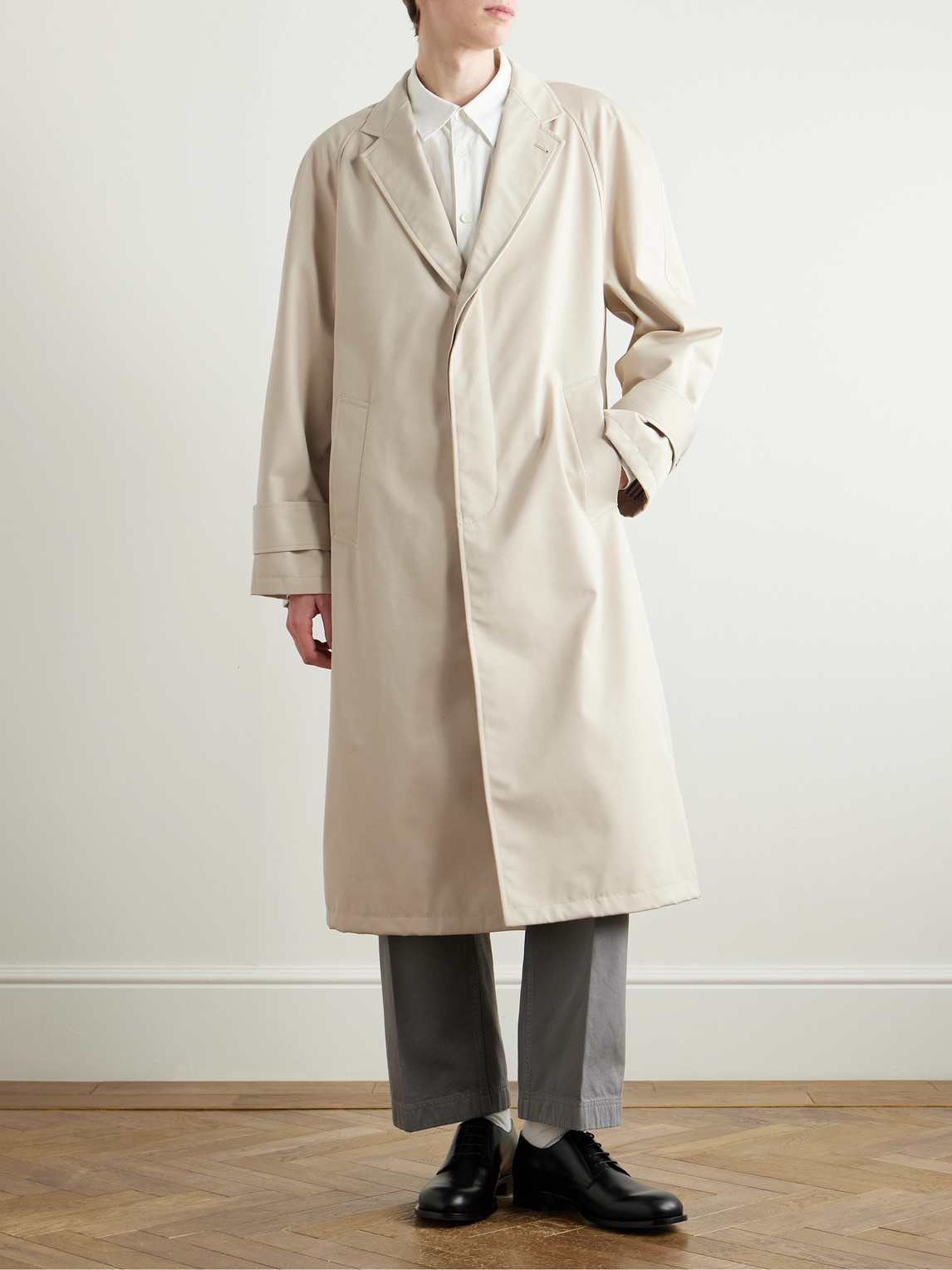 THOM BROWNE TWILL TRENCH COAT