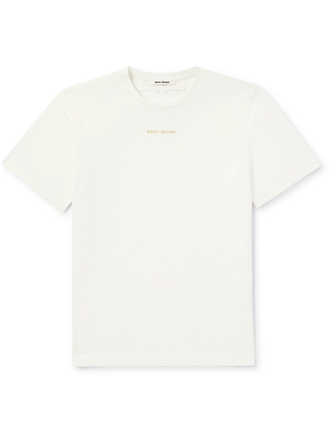 Wales Bonner Logo-print Organic Cotton-jersey T-shirt In Neutrals