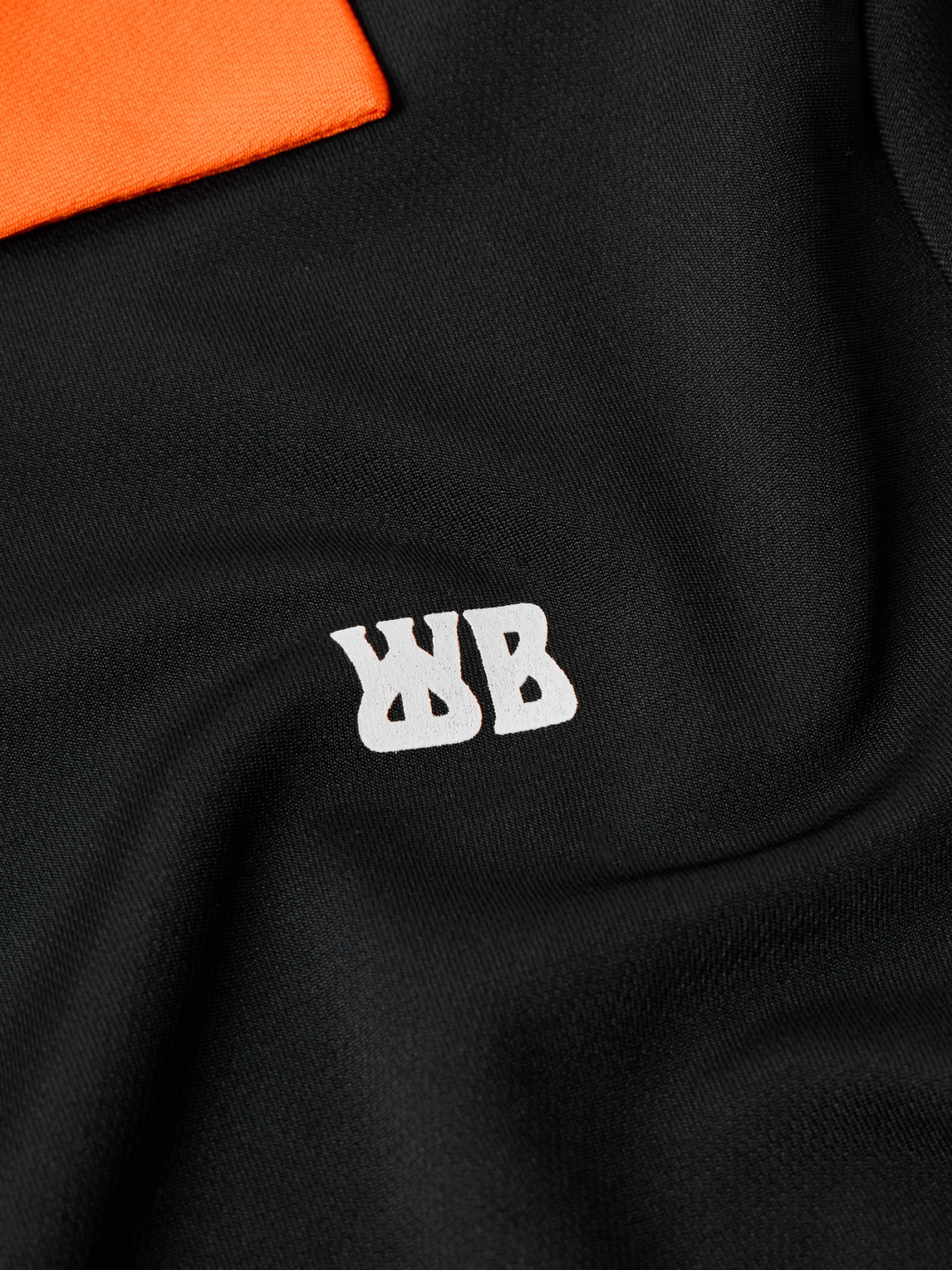 Shop Wales Bonner Slim-fit Logo-appliquéd Two-tone Tech-jersey Polo Shirt In Black