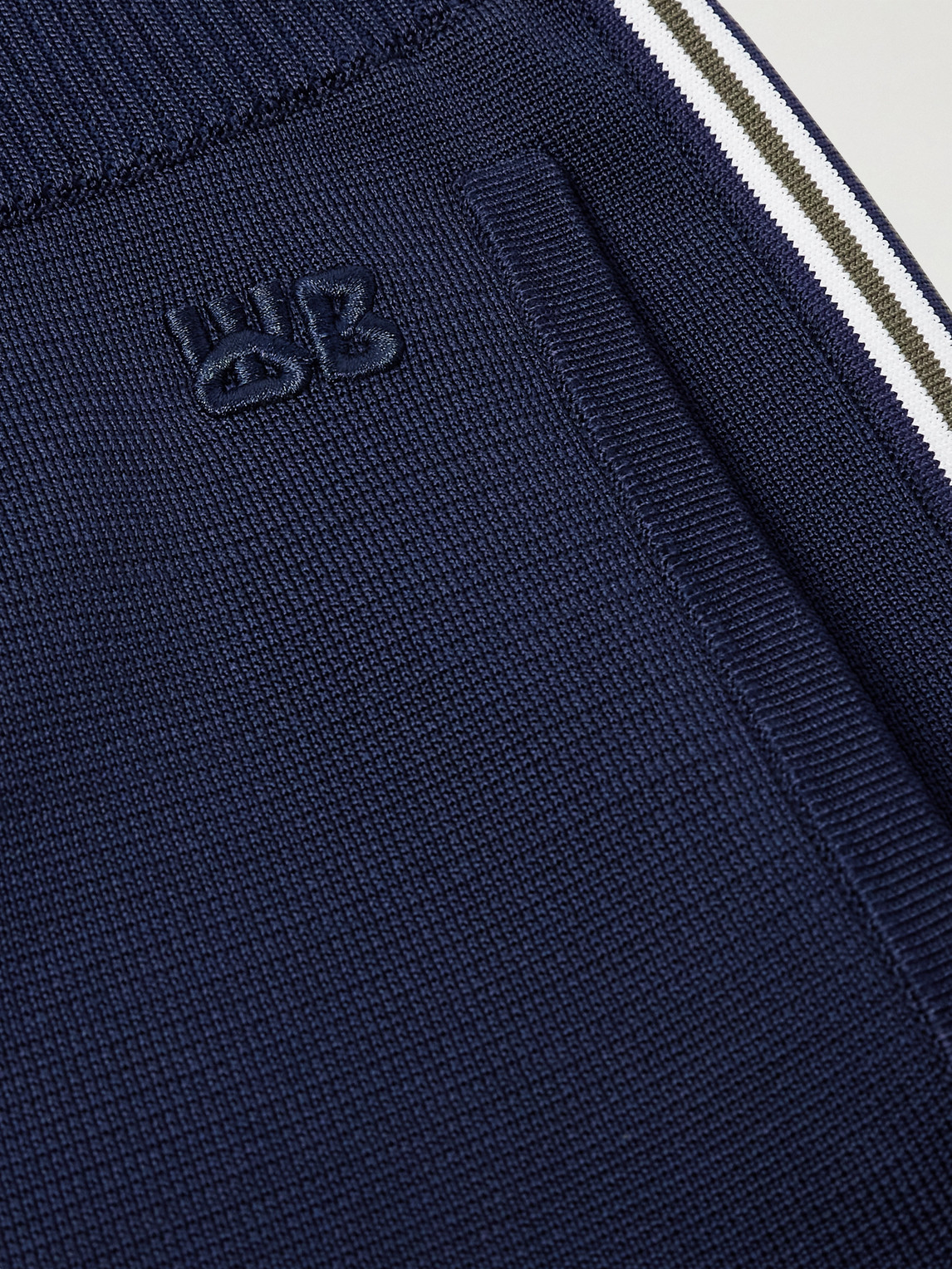 WALES BONNER STRAIGHT-LEG STRIPED KNITTED TRACK PANTS