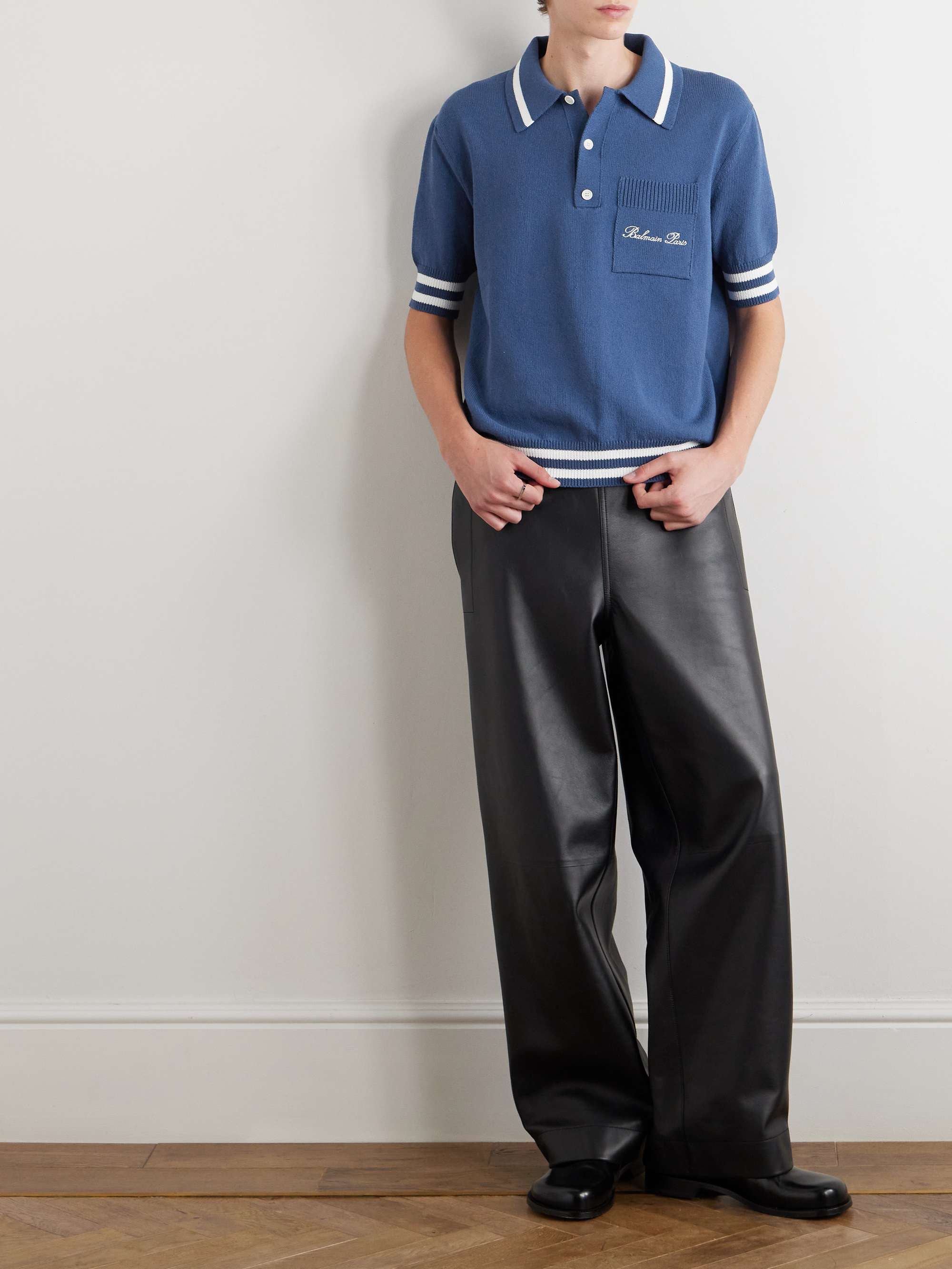 2024 お歳暮【公式】 - 人気ブランド BALENCIAGA Oversized Men for Shirt Polo Cotton-Piqué Striped トップス