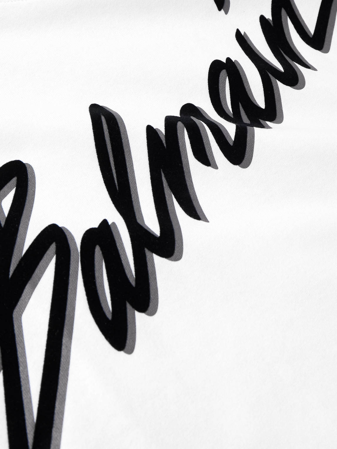 Balmain Men White Crewneck T-shirt With Maxi Logo Lettering On The Front In Cotton Man