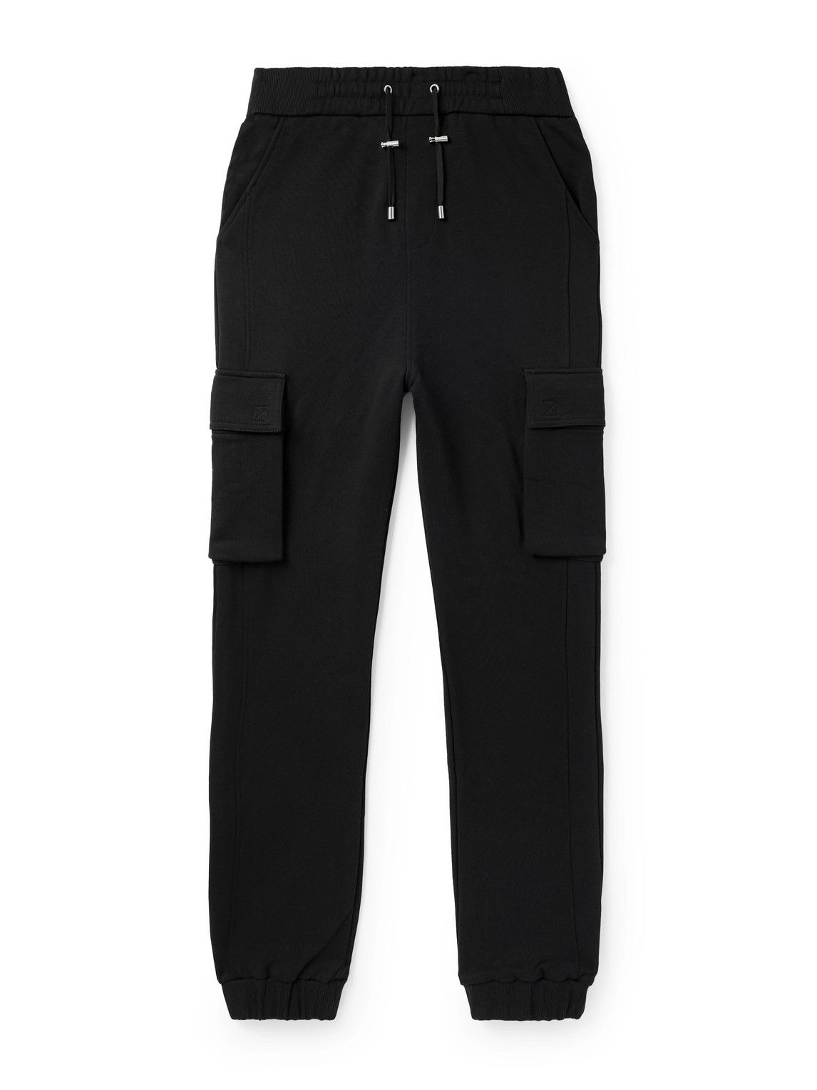 Balmain Black Drawstring Cargo Pants