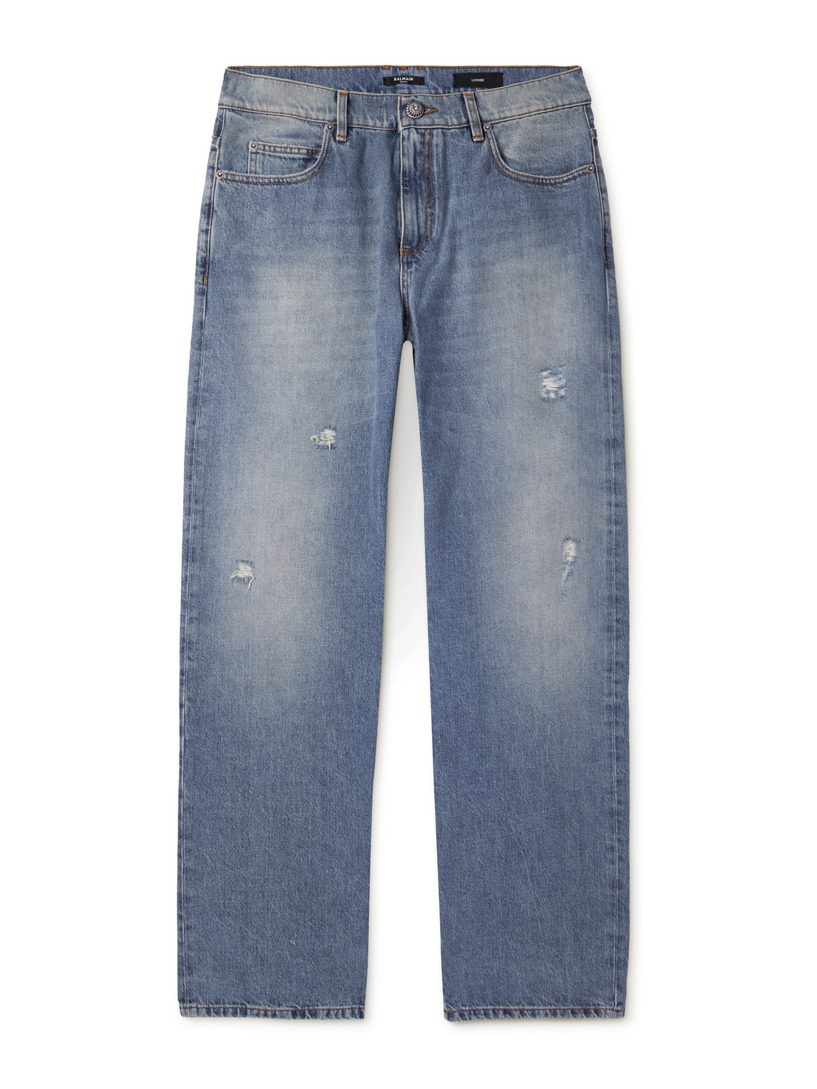 Balmain Straight-leg Jeans In Blue