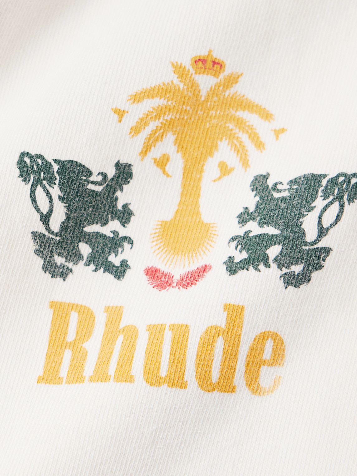 Rhude Tobacco Crew Neck Graphic Print T-shirt