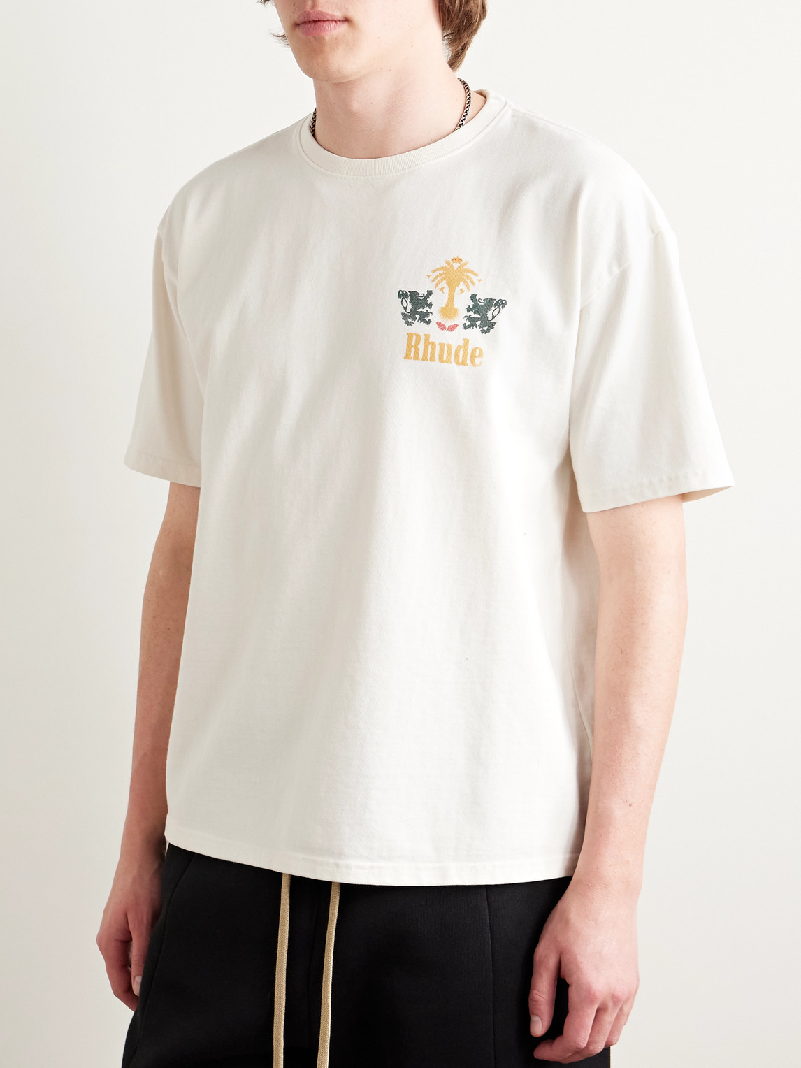 Rhude Tobacco Crew Neck Graphic Print T-shirt