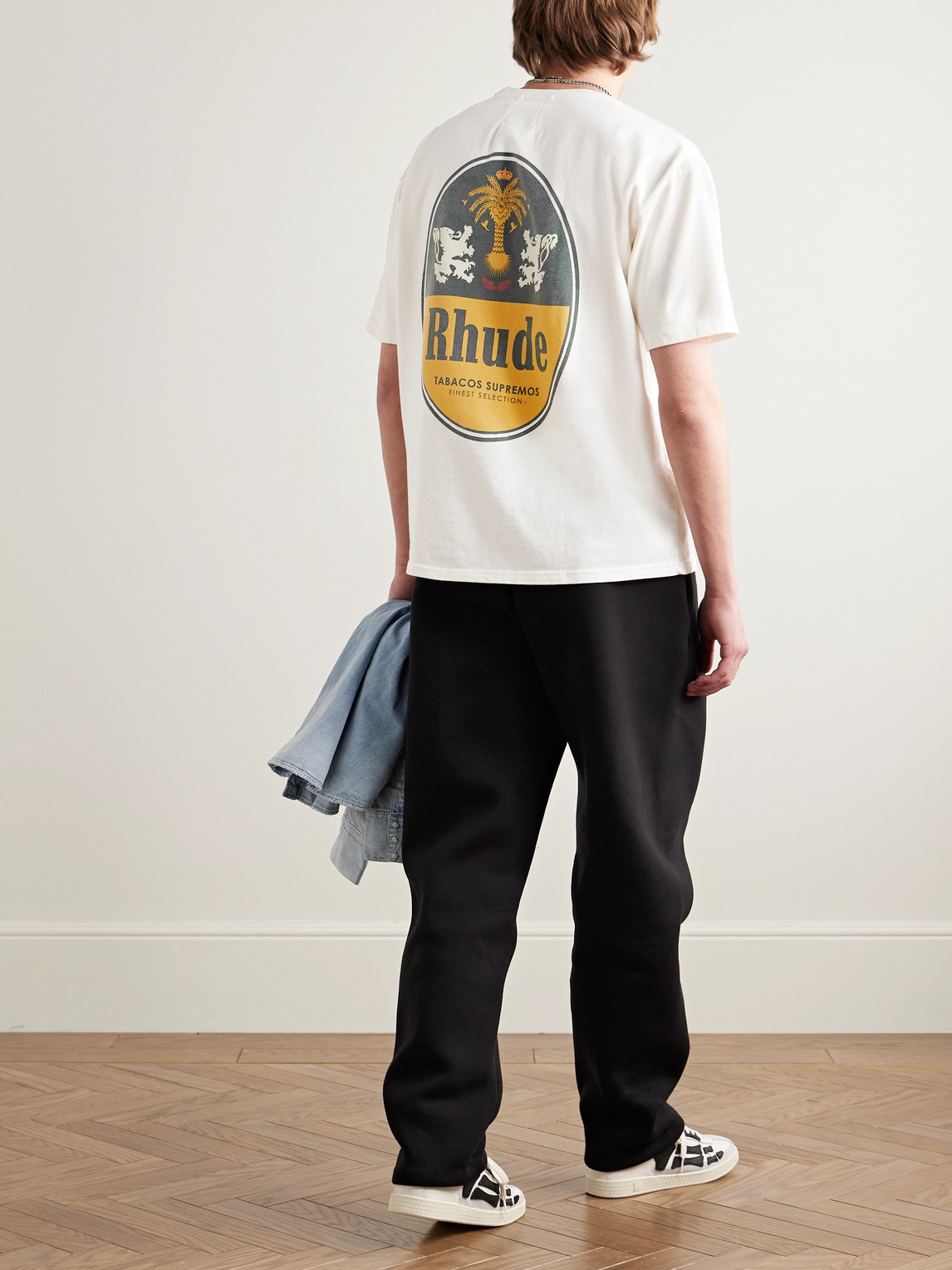 Rhude Tobacco Crew Neck Graphic Print T-shirt
