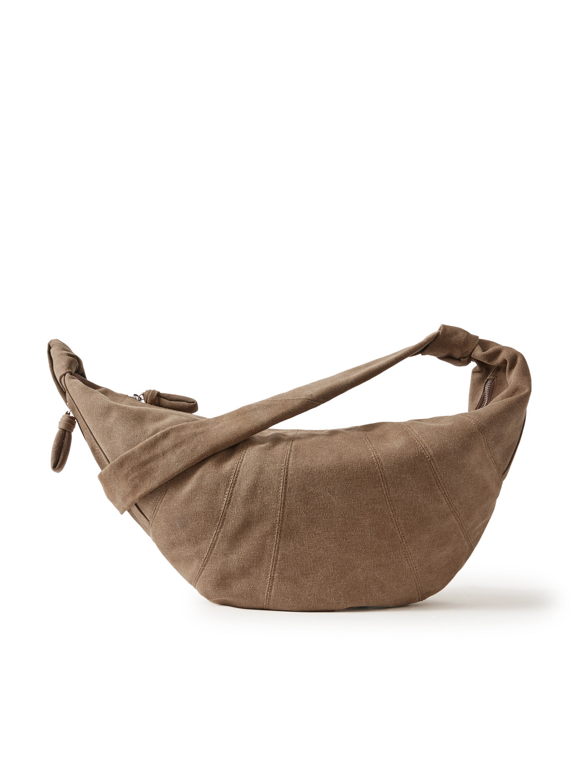 Lemaire Croissant Large Cotton-blend Canvas Messenger Bag In Neutrals