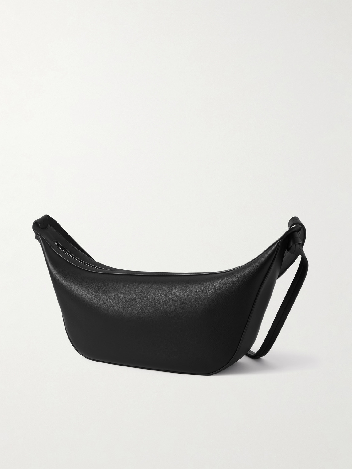 Jil Sander Knot Large Leather Shoulder Bag In Black