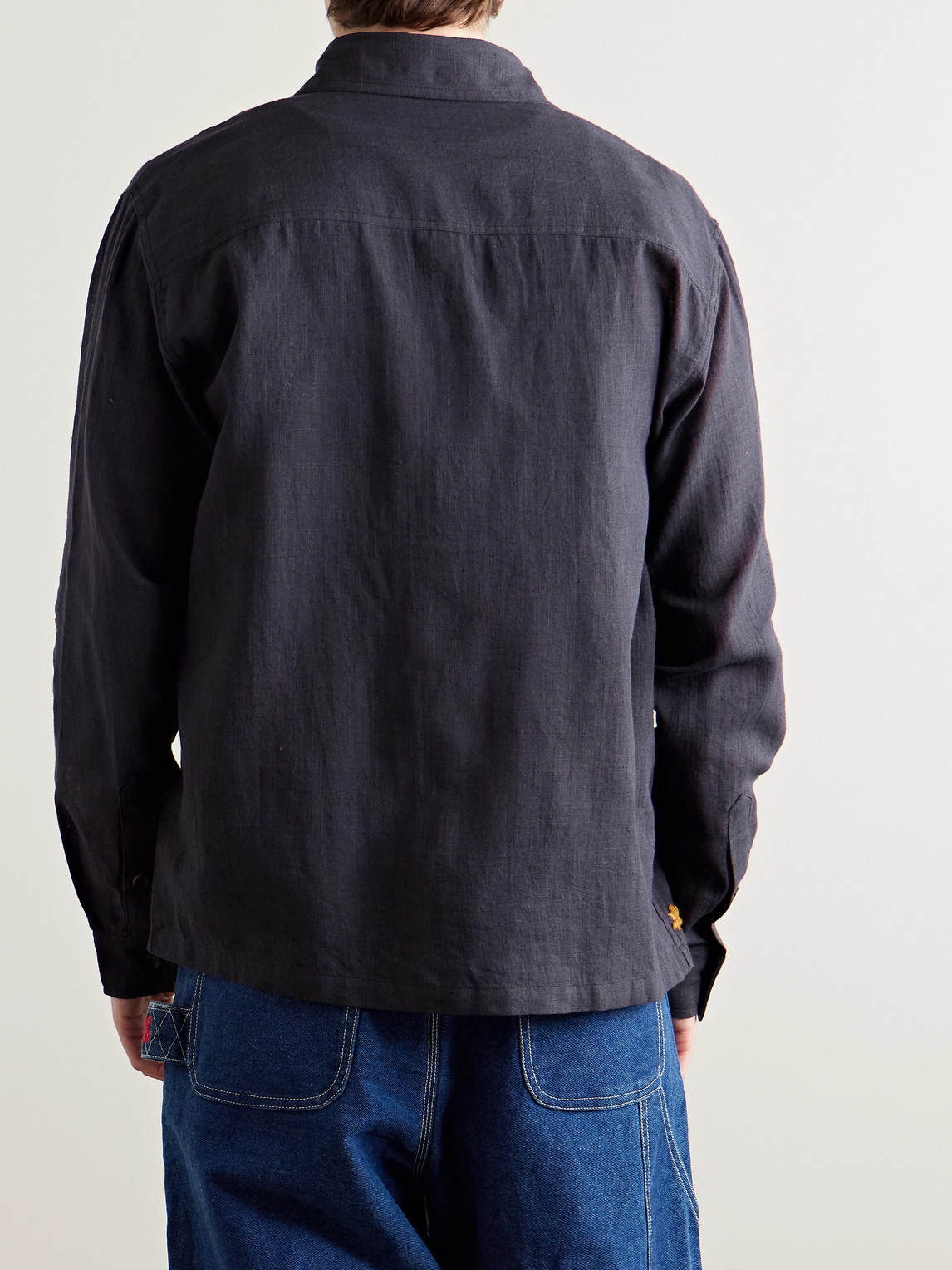 Shop Kartik Research Embroidered Cotton-voile Shirt In Purple