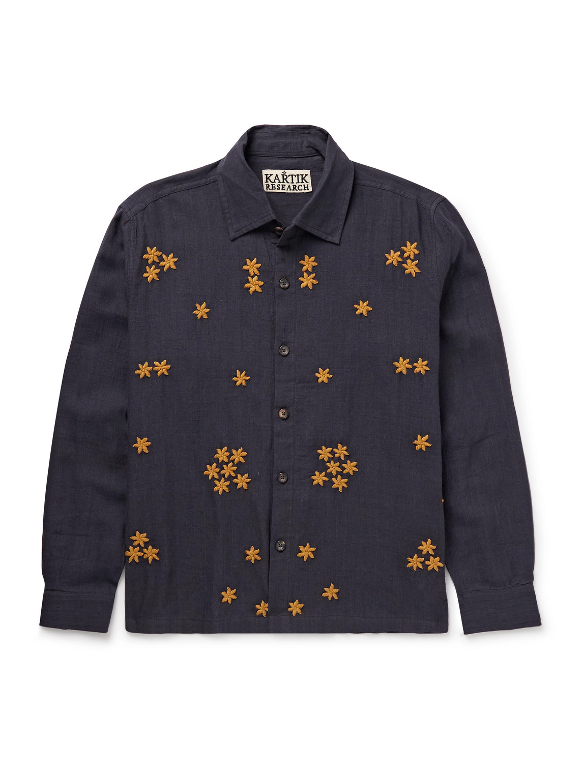 Embroidered Cotton-Voile Shirt