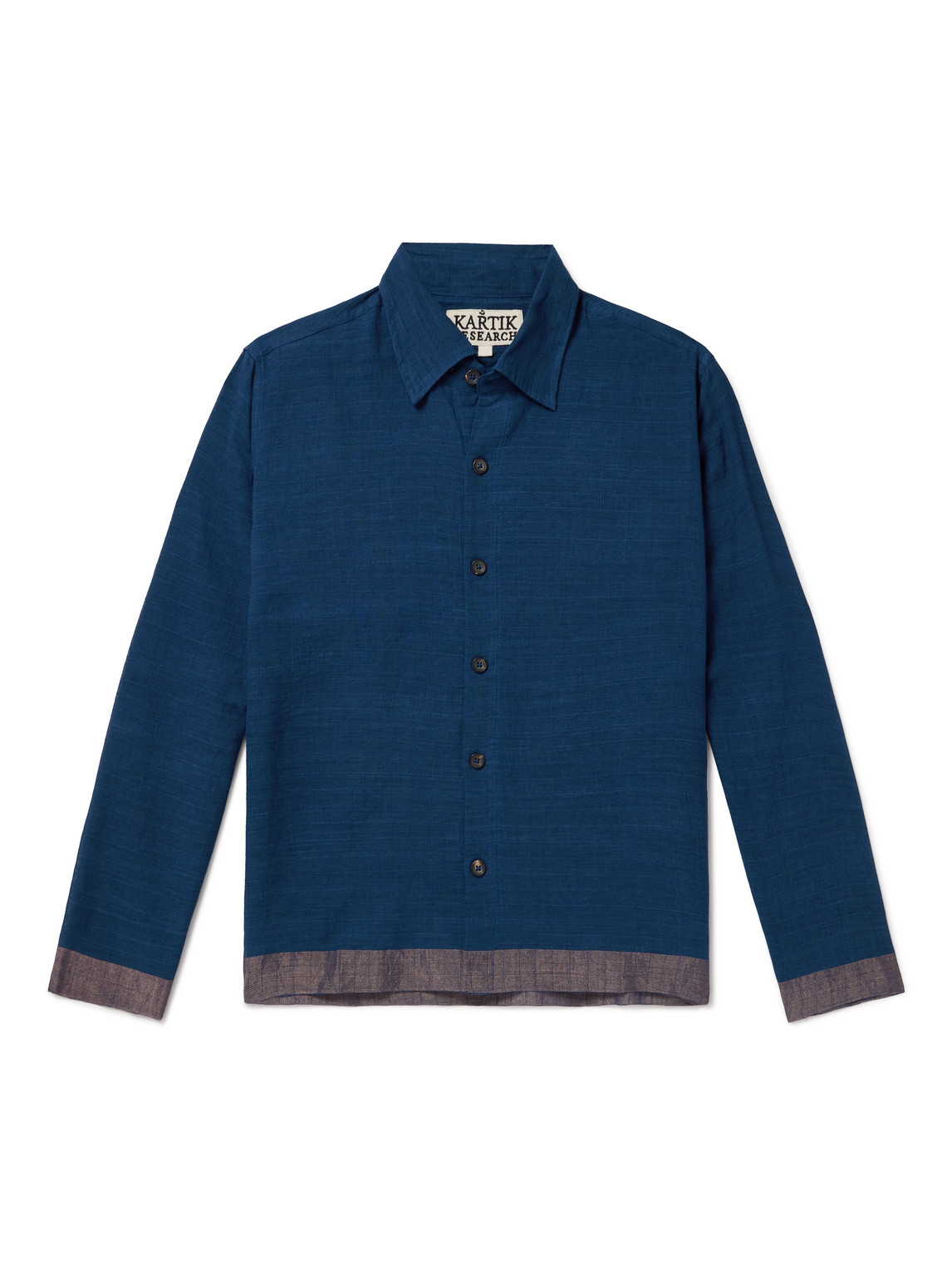 Kartik Research Cotton-voile Shirt In Blue