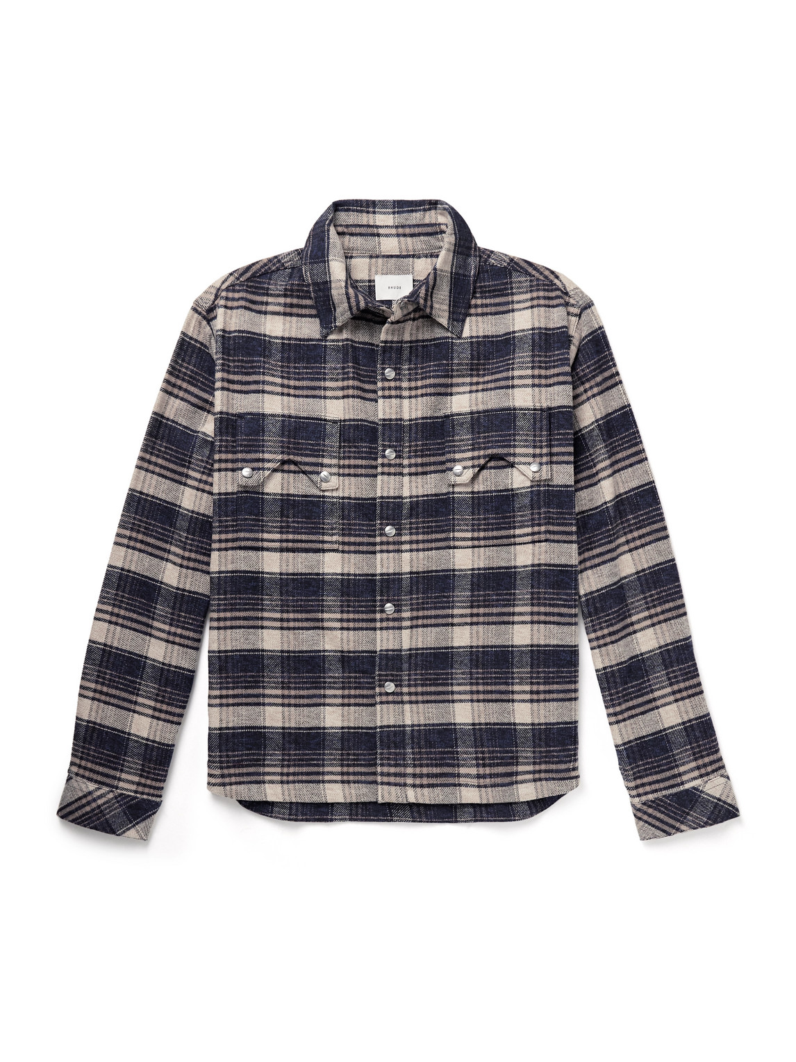 Checked Cotton-Flannel Overshirt