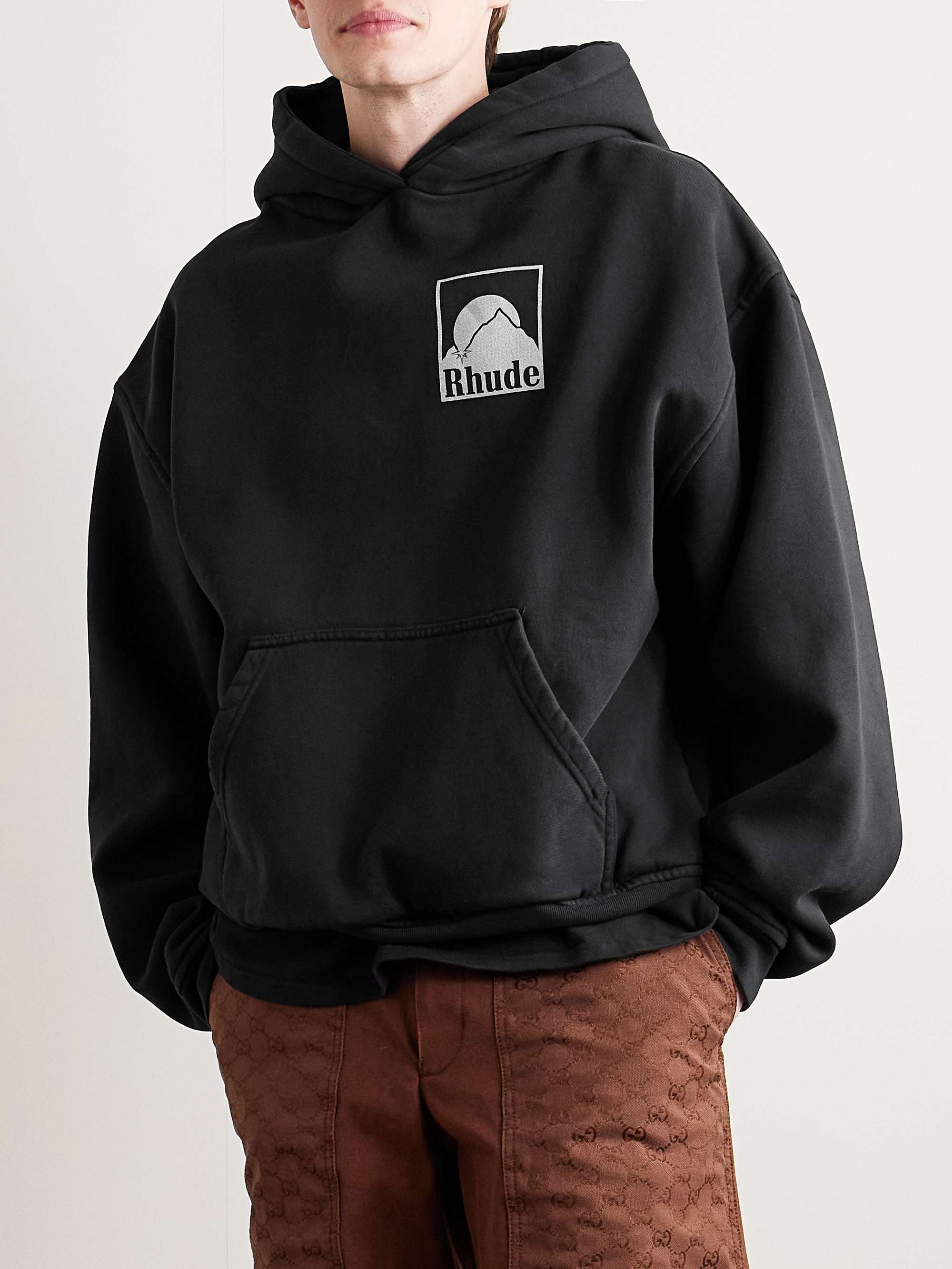 Black Moonlight Badge Logo-Print Cotton-Jersey Hoodie Black Moonlight Badge Logo-Print Cotton-Jersey Hoodie