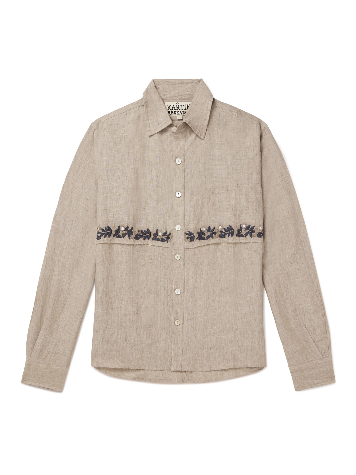 KARTIK RESEARCH EMBROIDERED LINEN SHIRT