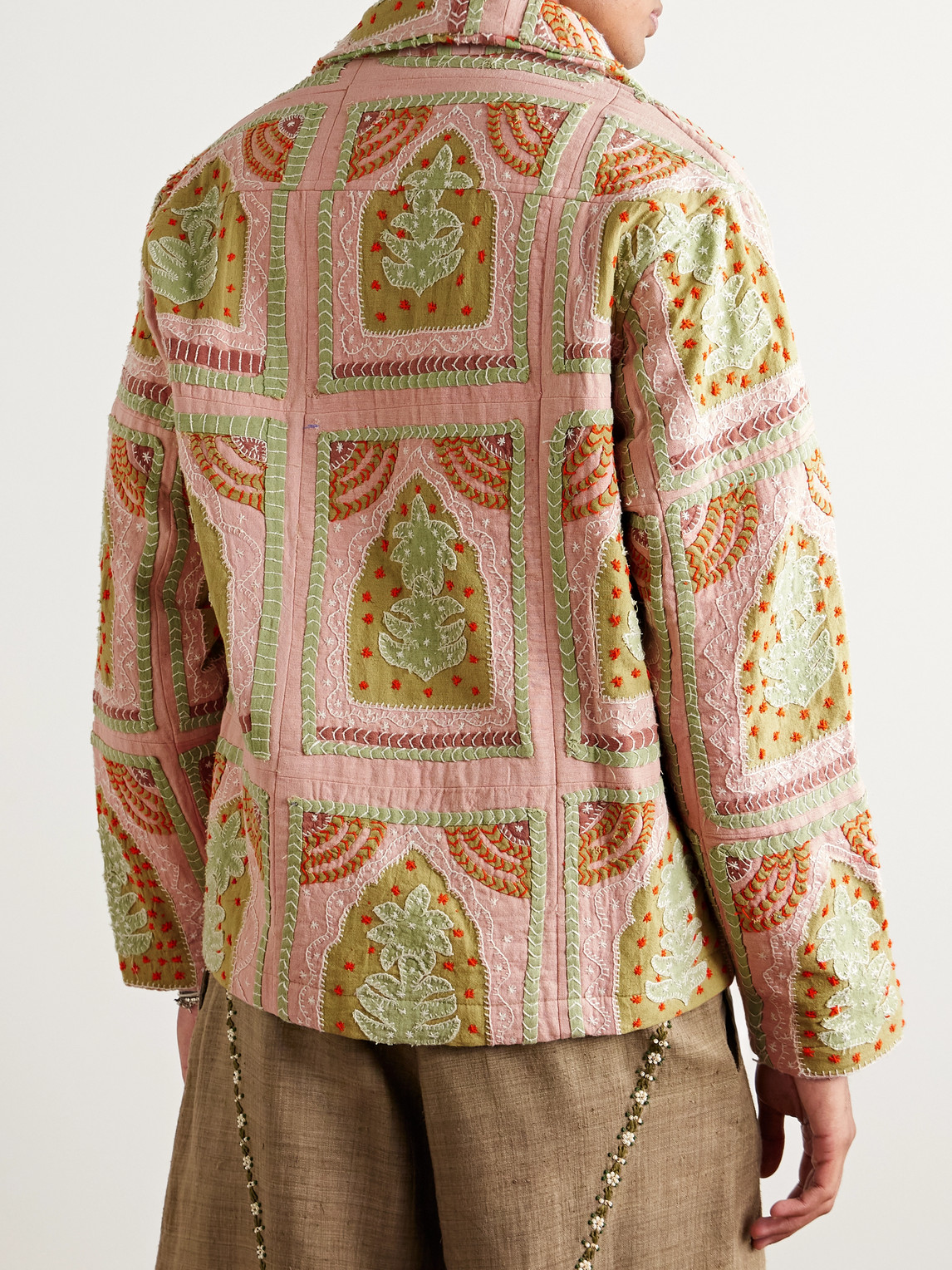 KARTIK RESEARCH PANELLED EMBROIDERED COTTON JACKET