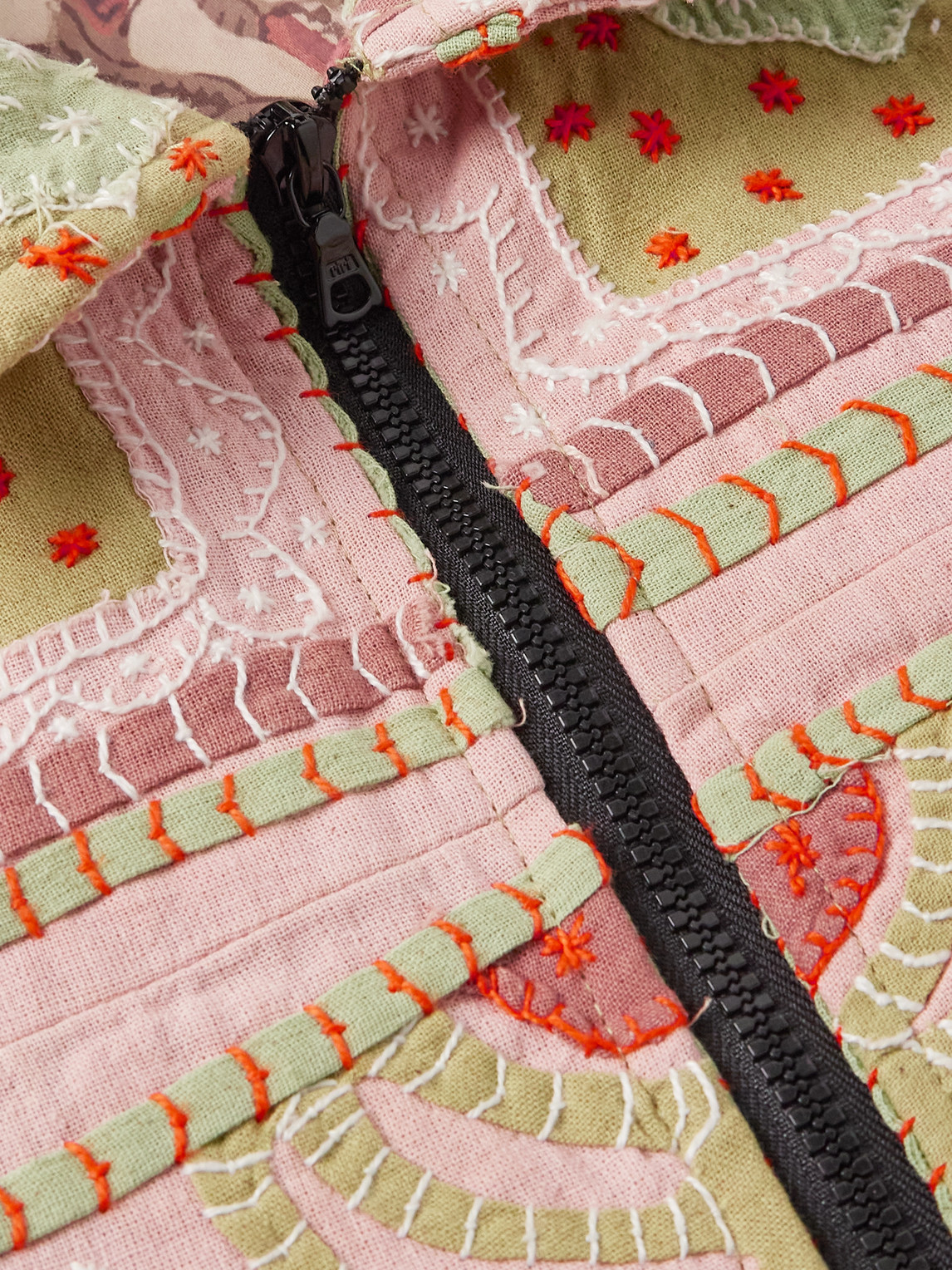 KARTIK RESEARCH PANELLED EMBROIDERED COTTON JACKET