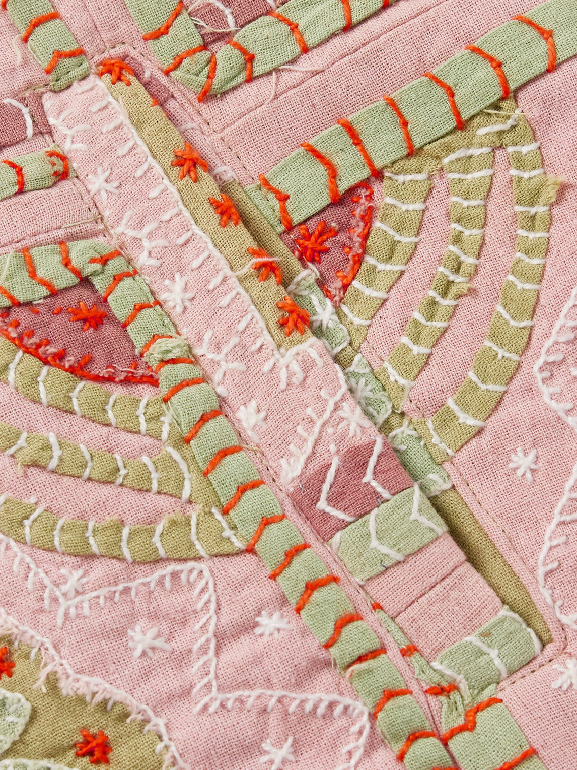 KARTIK RESEARCH PANELLED EMBROIDERED COTTON JACKET