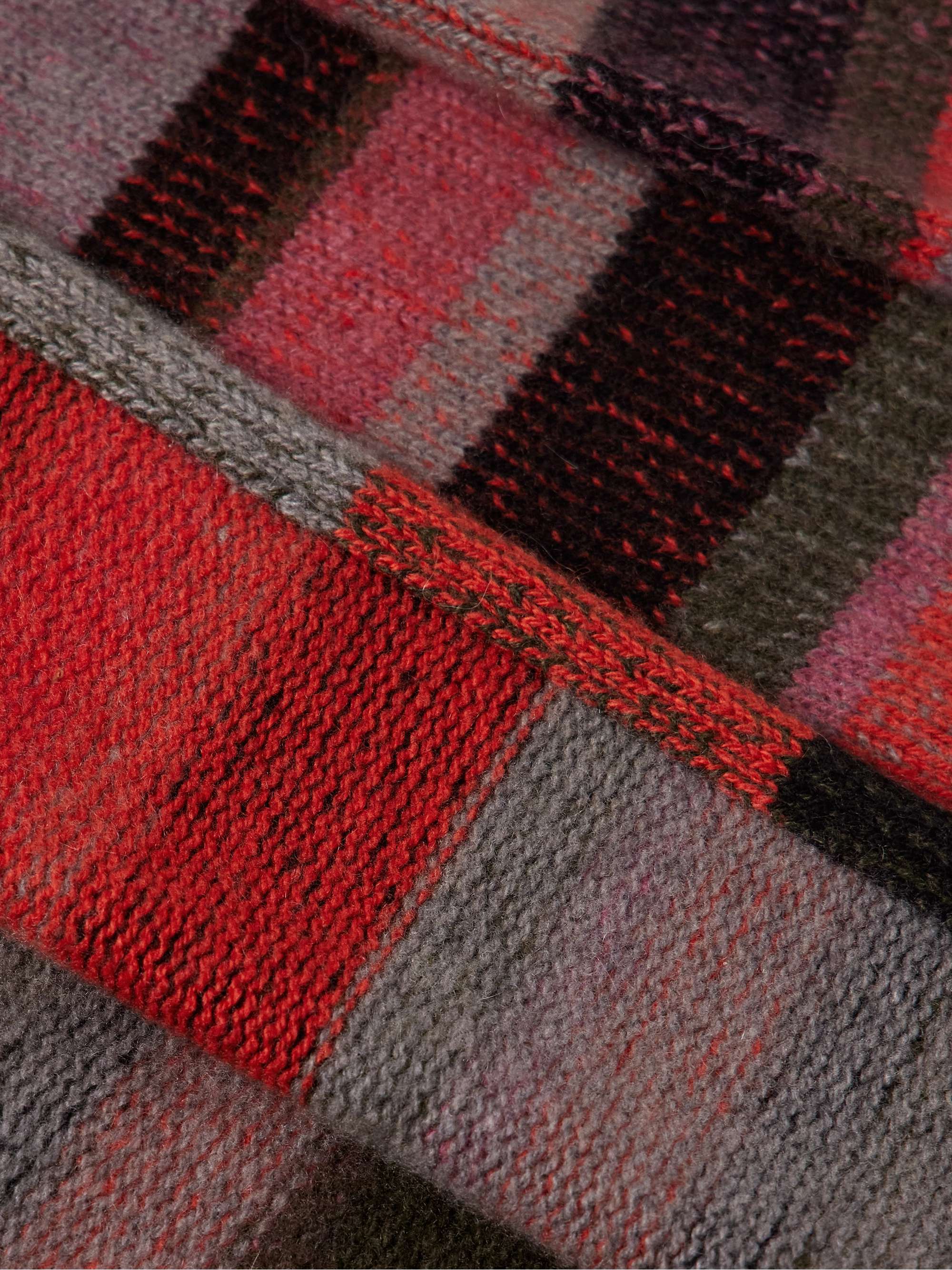 THE ELDER STATESMAN Cardigan in cashmere a righe con collo a scialle