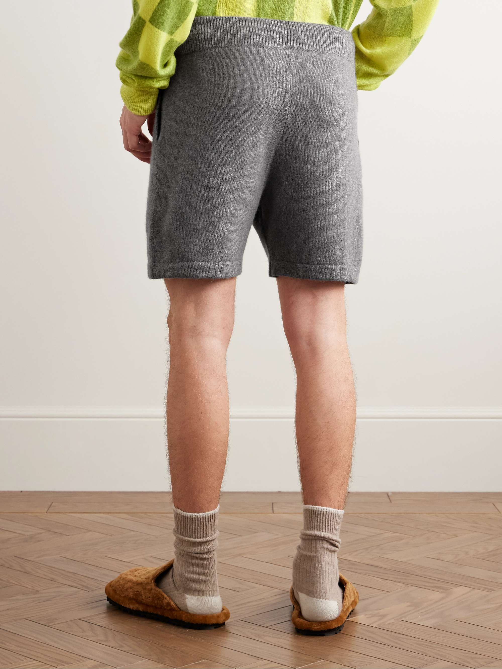 THE ELDER STATESMAN Straight-Leg Cashmere Shorts