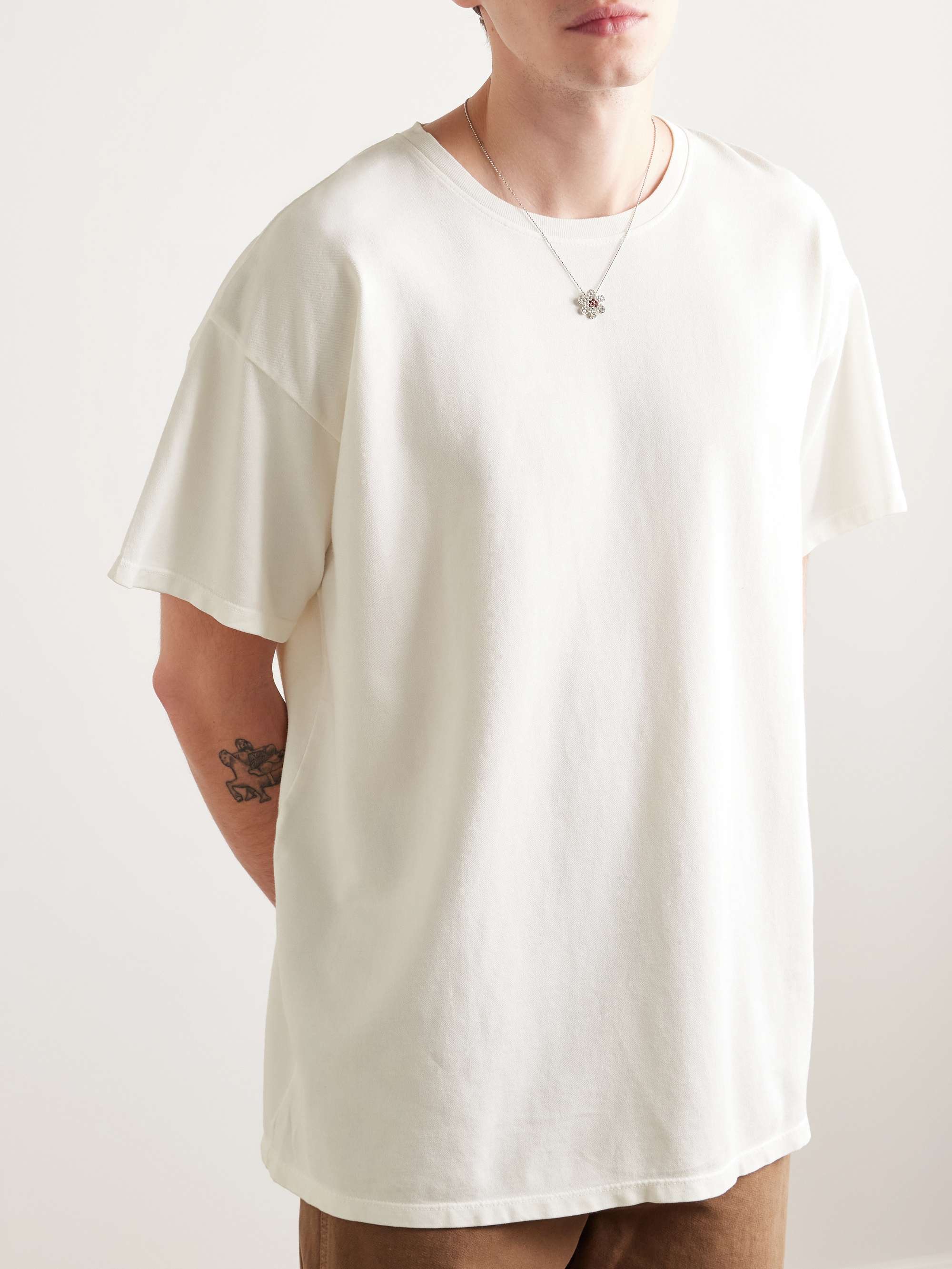 THE ELDER STATESMAN Cotton and Cashmere-Blend Jersey T-Shirt