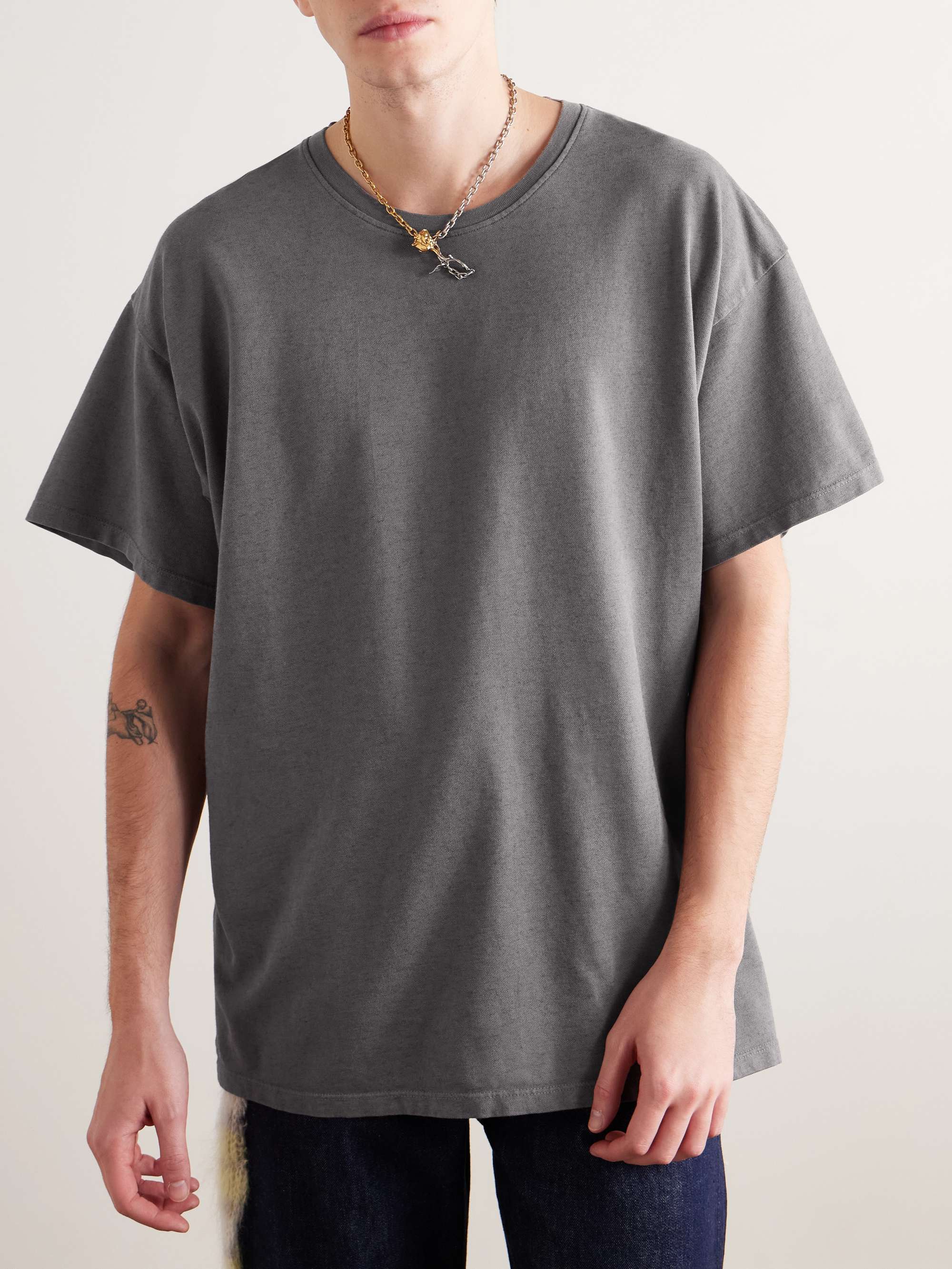 THE ELDER STATESMAN Cotton and Cashmere-Blend Jersey T-Shirt