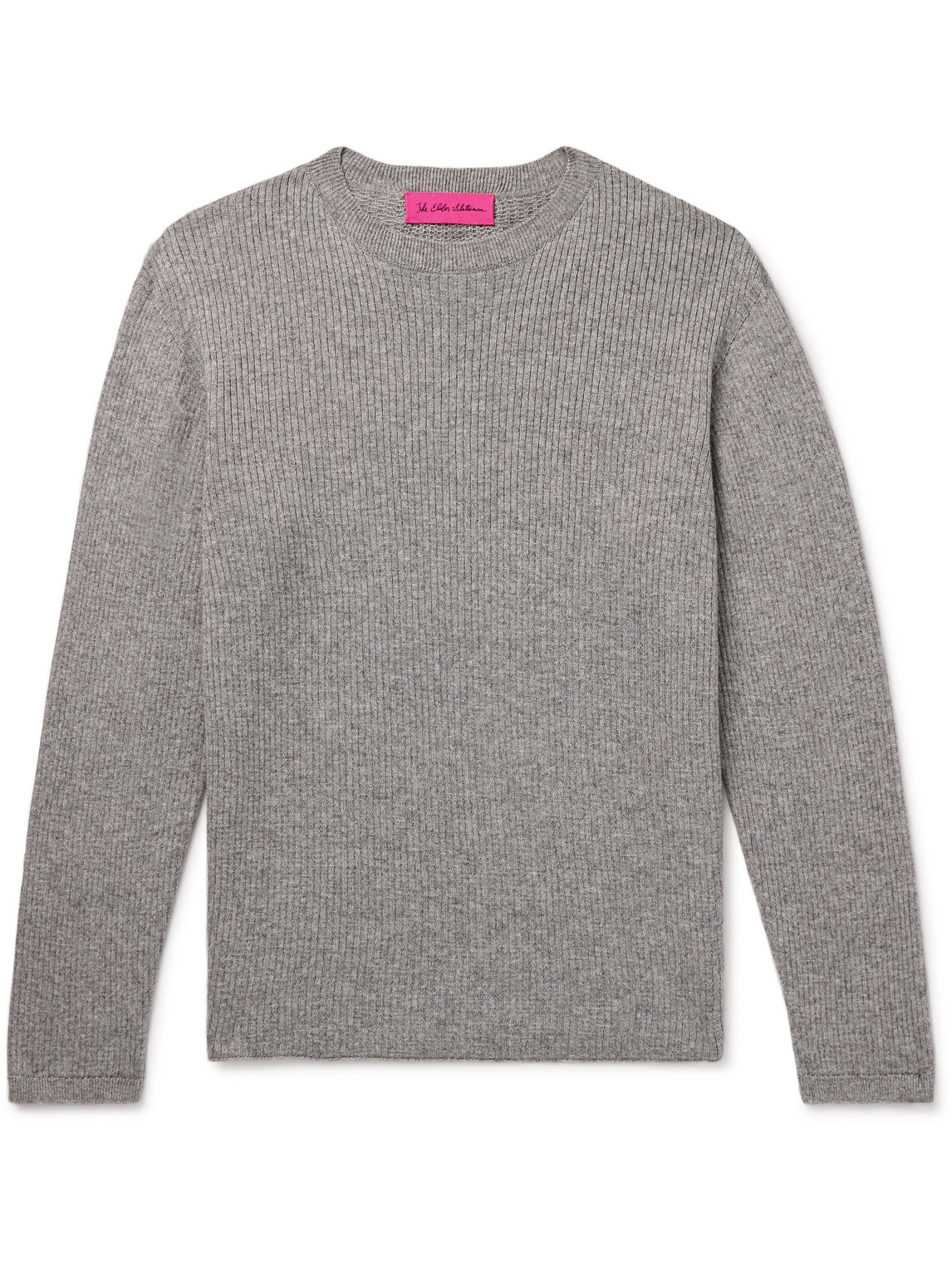 The Elder Statesman lim-Fit Ribbed Cashmere and ilk-Blend weater - Men