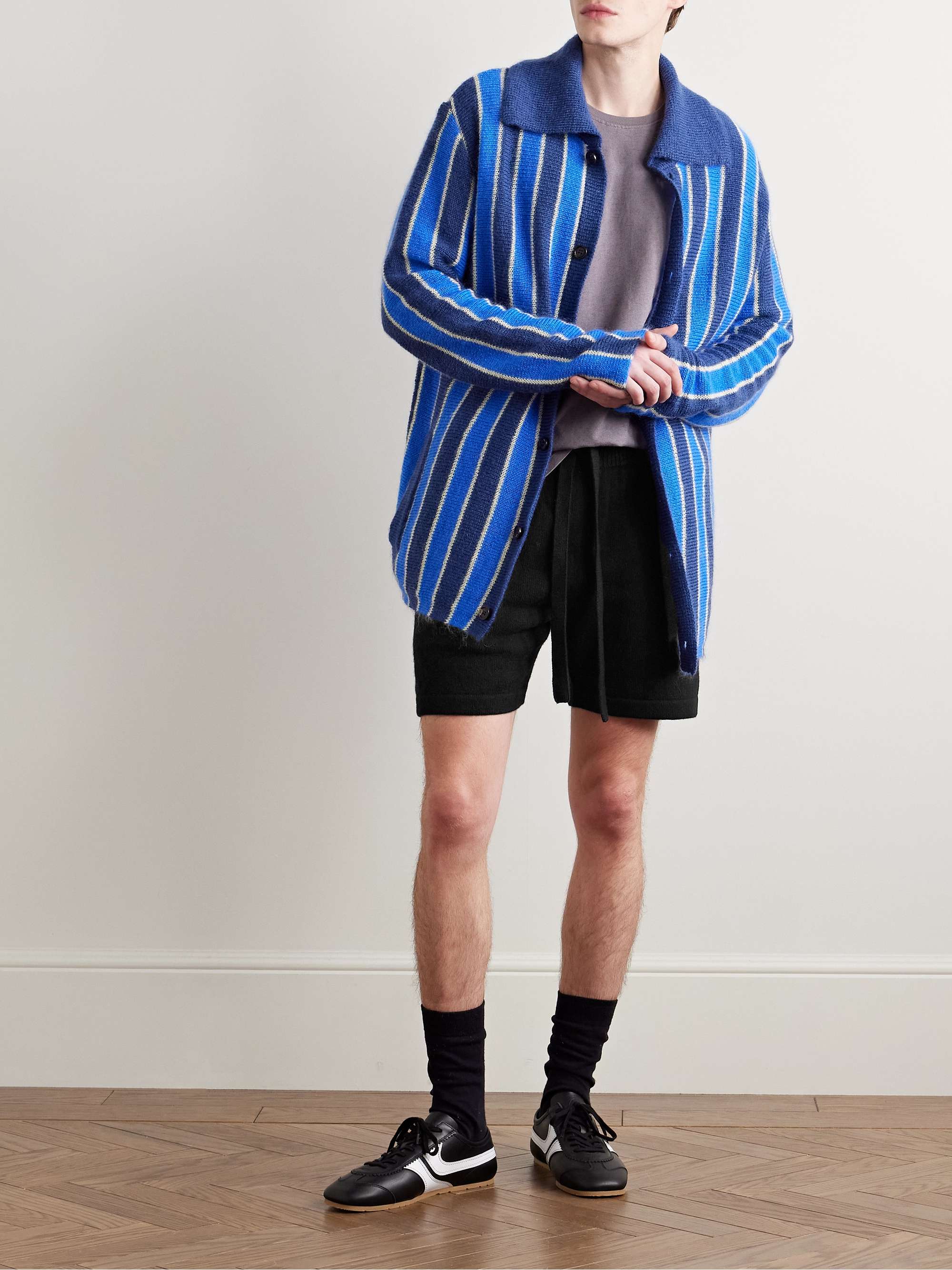 THE ELDER STATESMAN Straight-Leg Cashmere Shorts