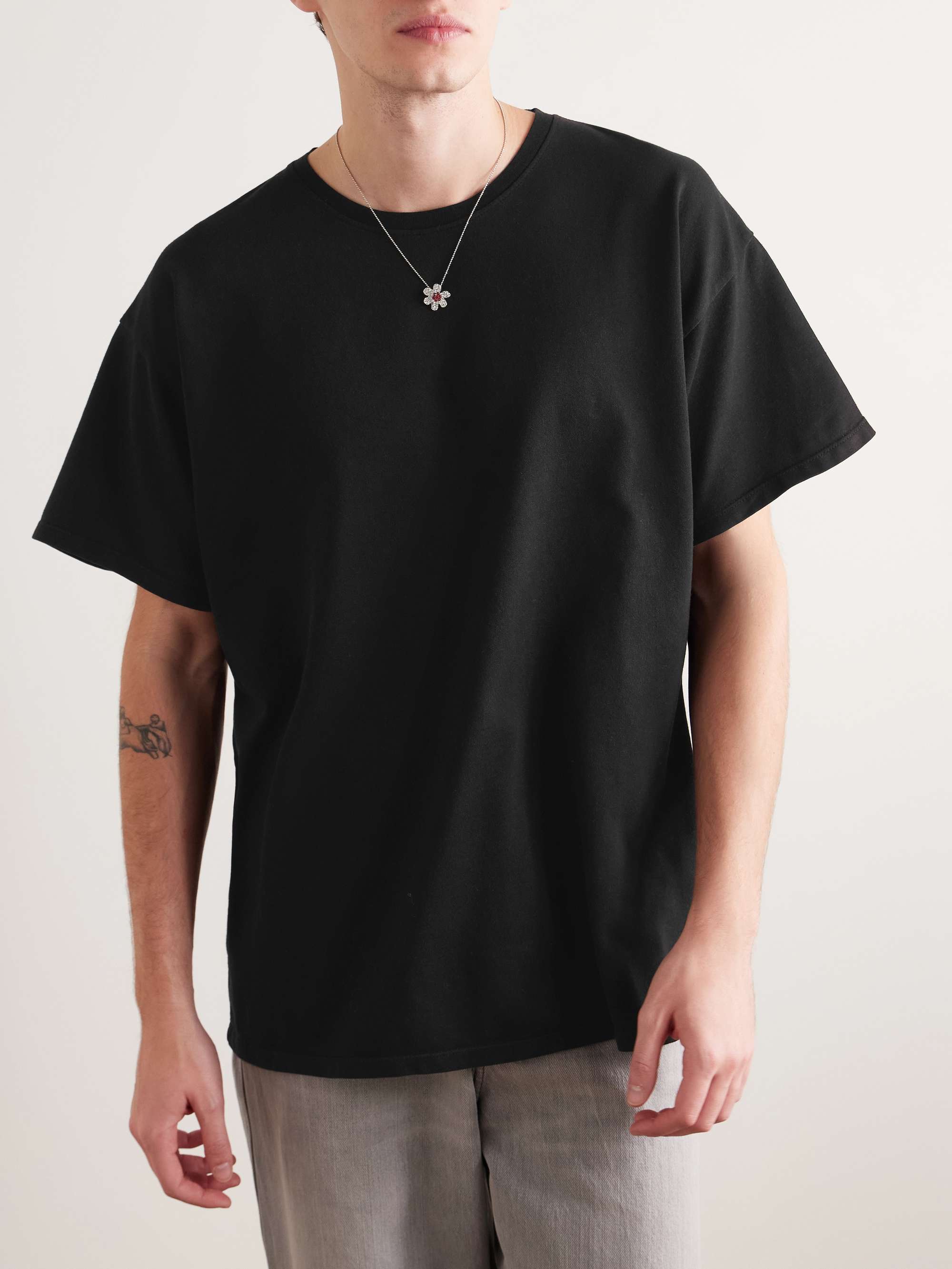 THE ELDER STATESMAN Cotton and Cashmere-Blend Jersey T-Shirt