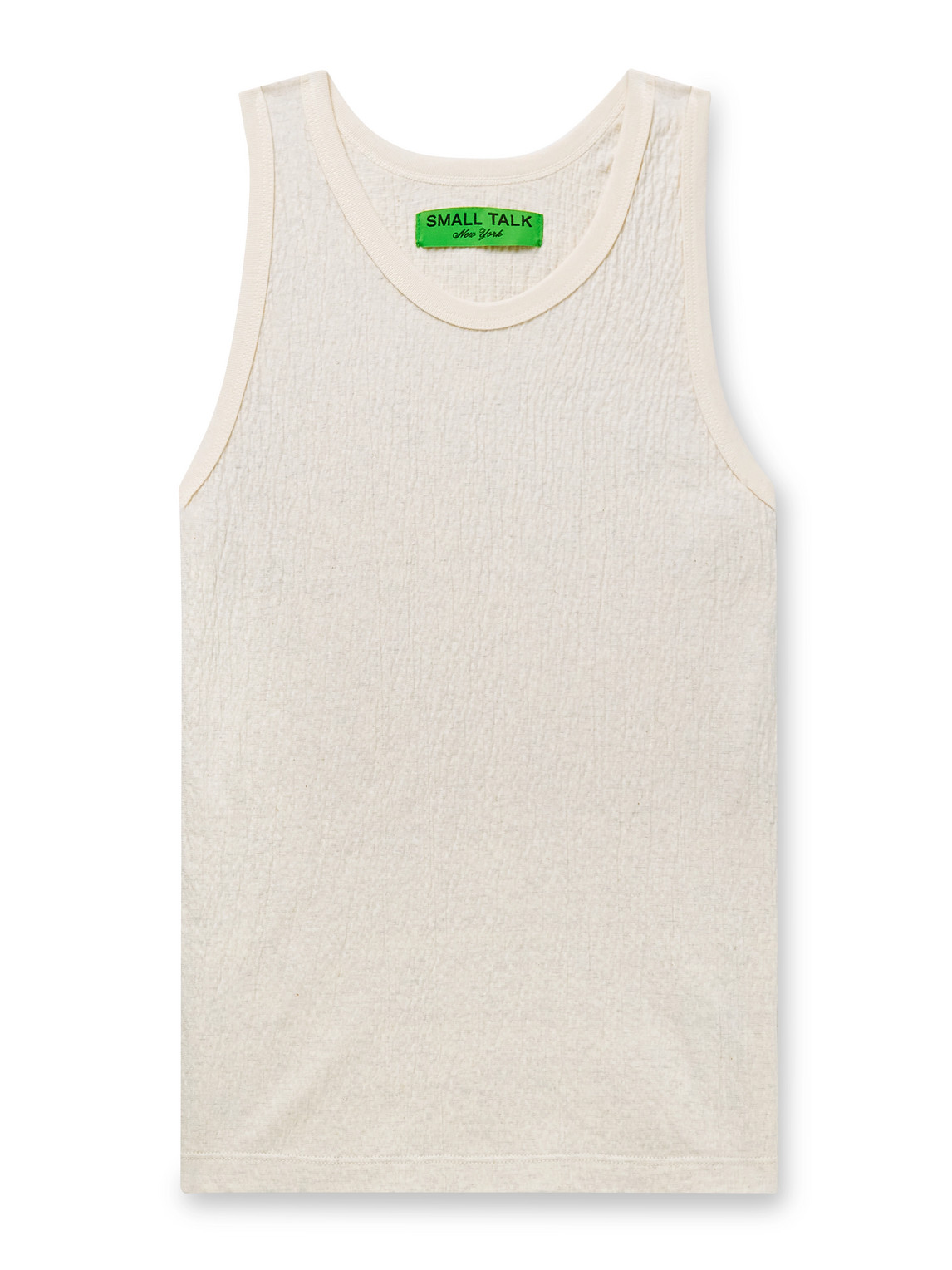 Crinkled Slim-Fit Cotton-Jersey Tank Top