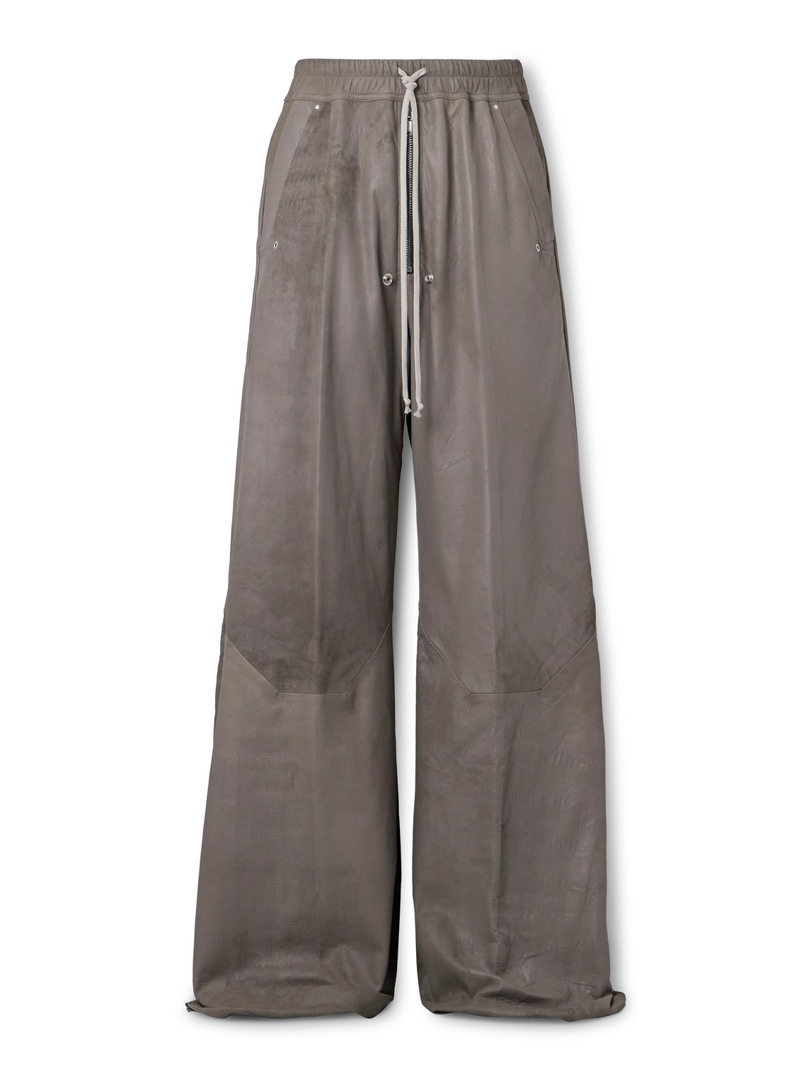 Bella Wide-Leg Leather Drawstring Trousers