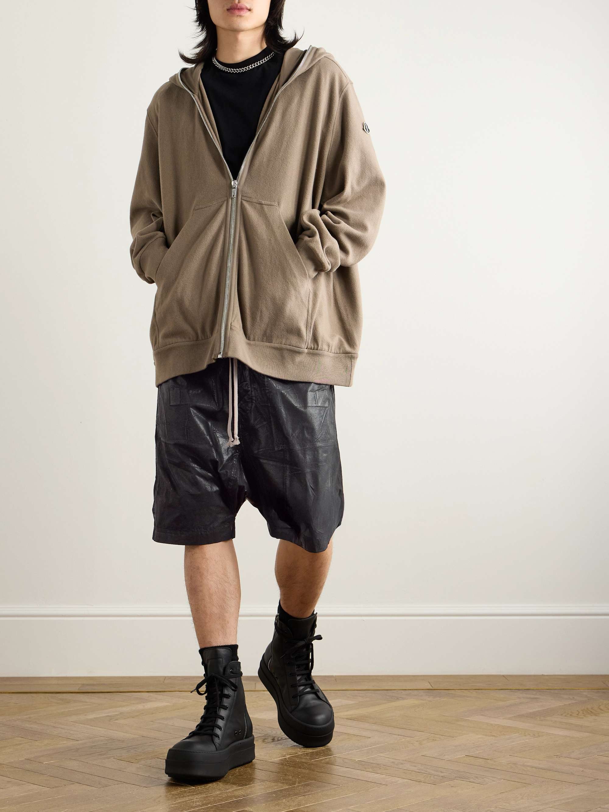 DRKSHDW BY RICK OWENS Straight-Leg Faille Drawstring Cargo DRKSHDW BY RICK OWENS Straight-Leg Faille Drawstring Cargo