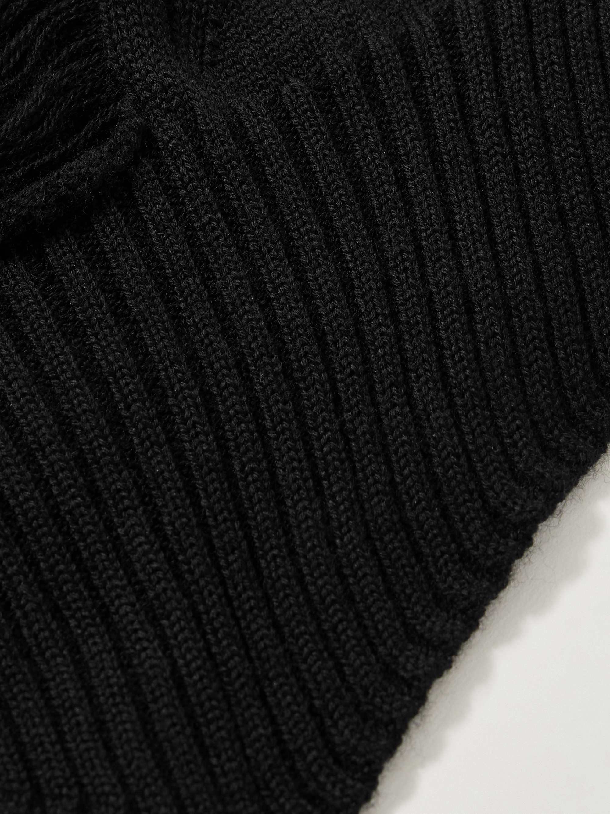 RICK OWENS ウール バラクラバ ダメージ加工 | ミスターポーター