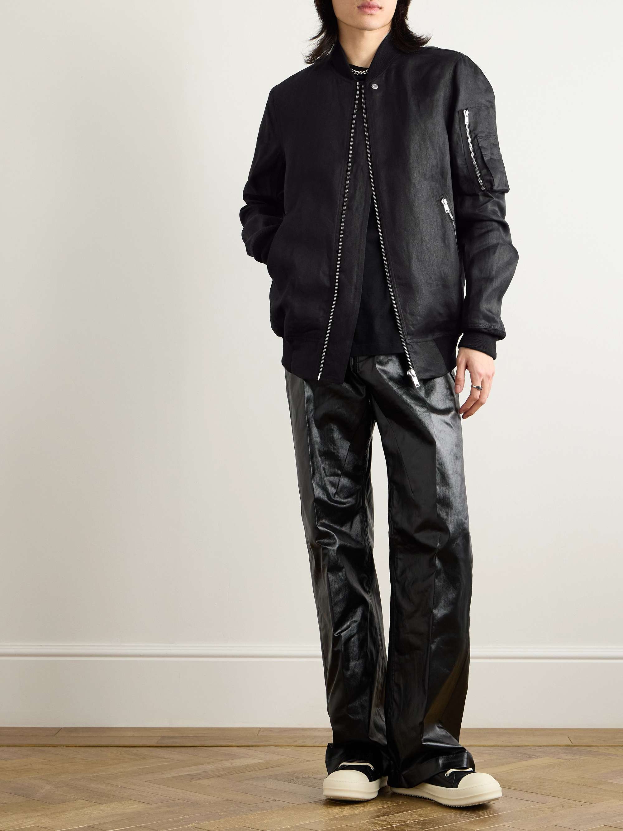 Black Brad Shell Coat | RICK OWENS | MR PORTER Black Brad Shell Coat | RICK OWENS | MR PORTER
