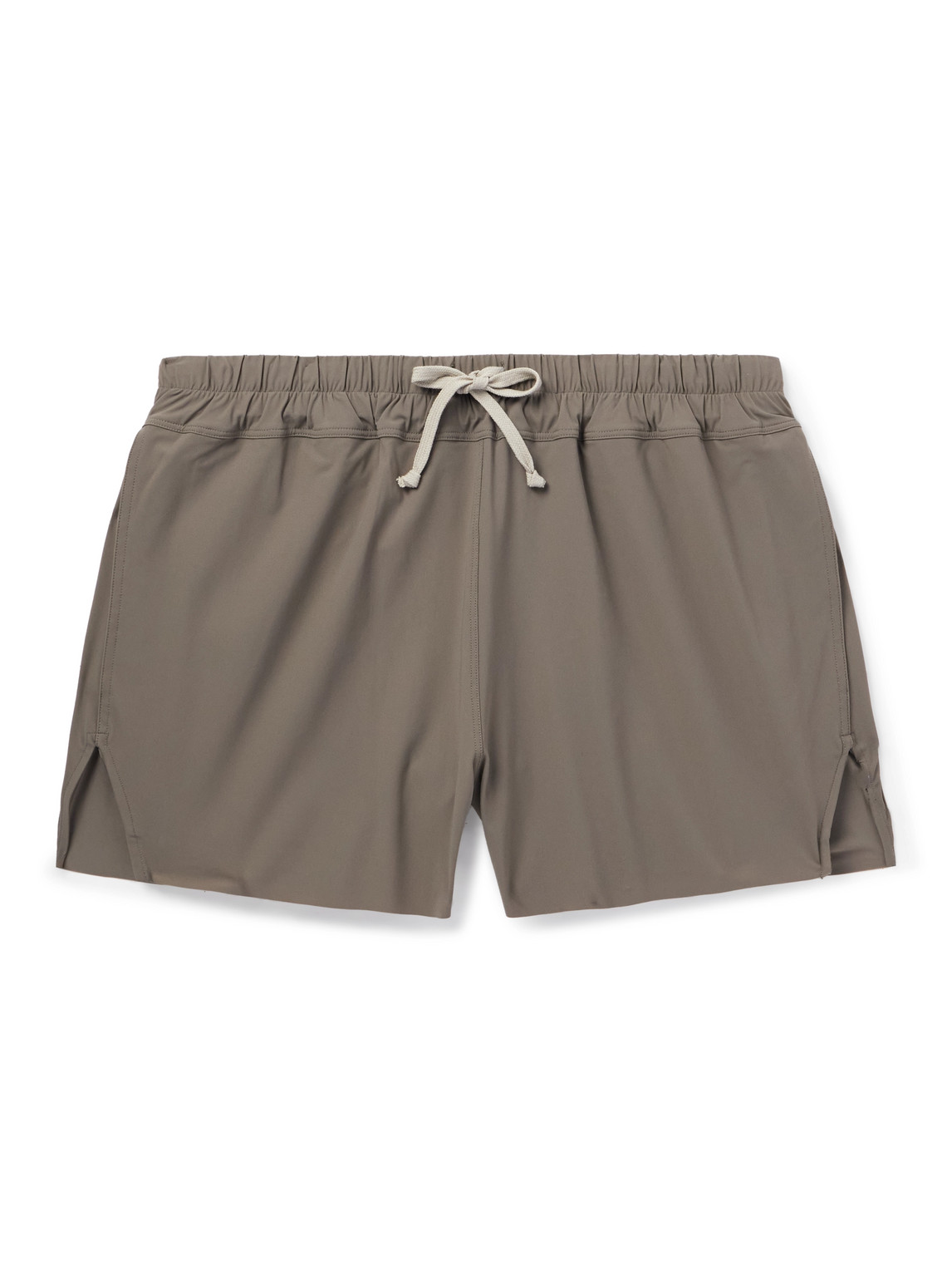 Rick Owens Straight-leg Short-length Swim Shorts In Brown