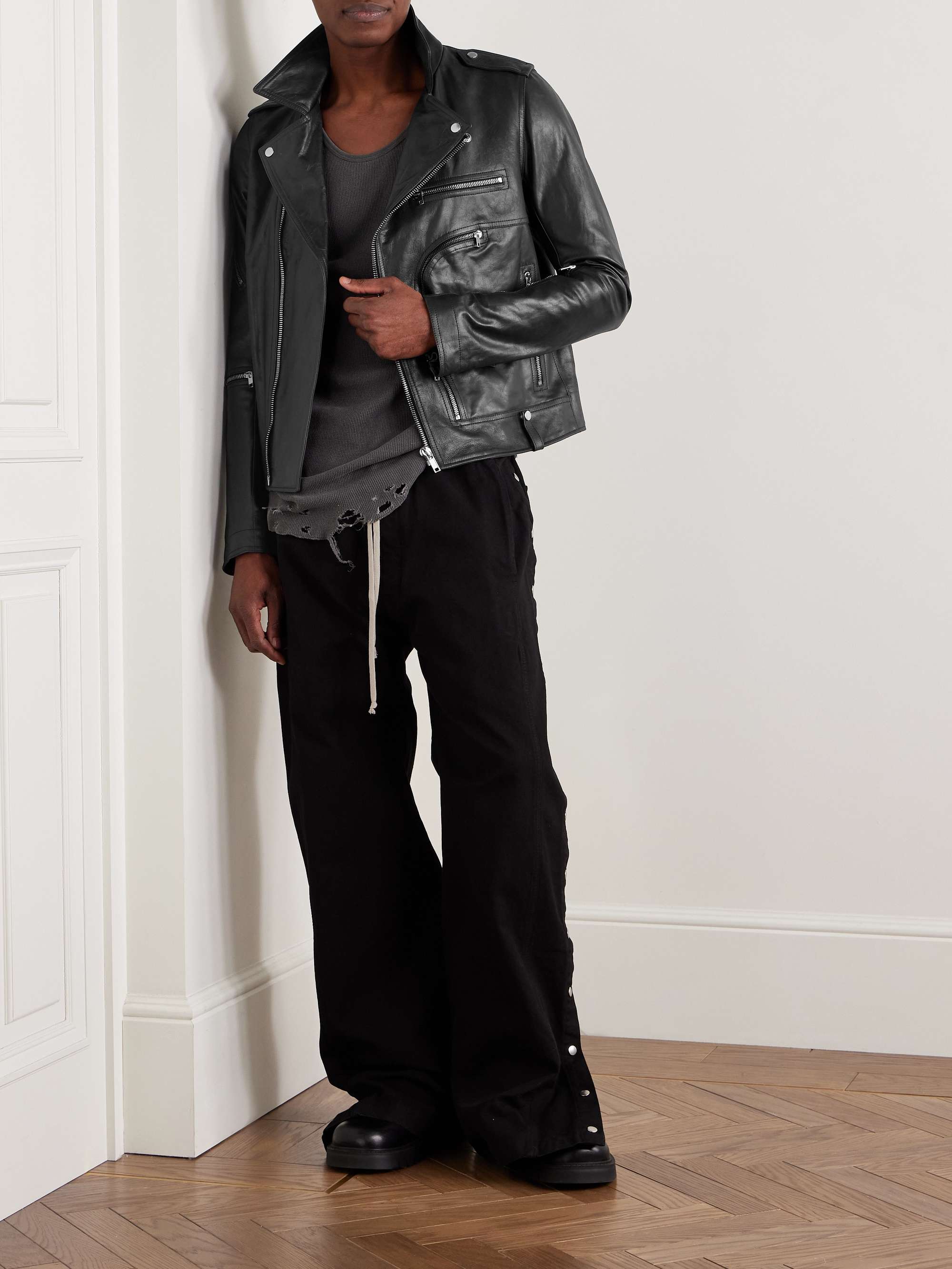 RICK OWENS Jumbo Luke Stooges Belted Full-Grain Leather