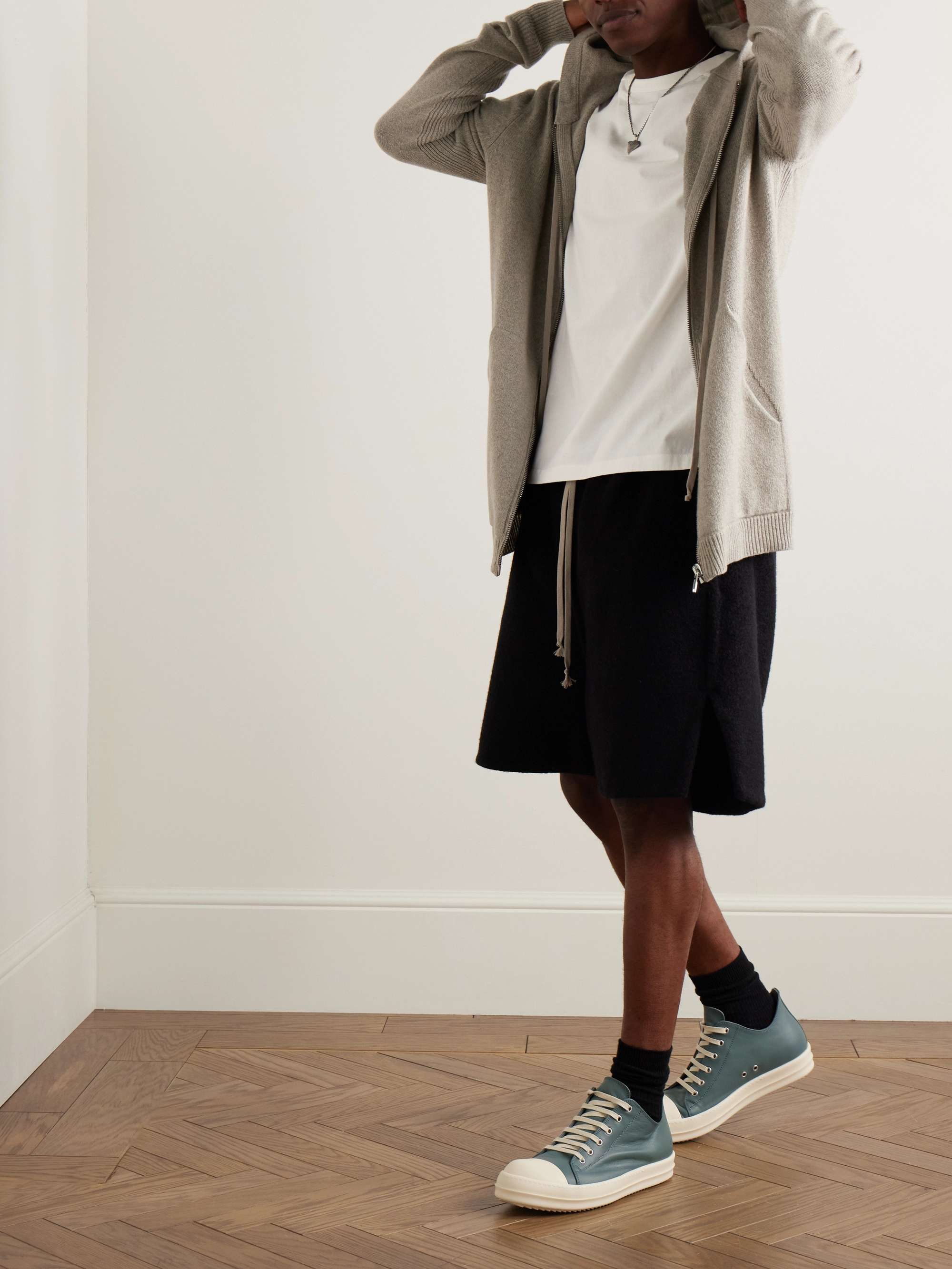 RICK OWENS Jumbo Peter Cotton-Jersey Bomber Jacket for Men RICK OWENS Jumbo Peter Cotton-Jersey Bomber Jacket for Men