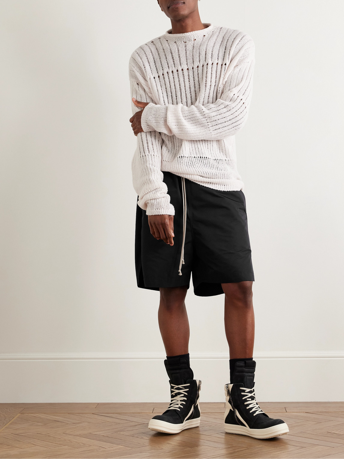 【関税&送料込】Rick Owens Shorts With Elastic Bauhaus Shorts - Black – Feature
