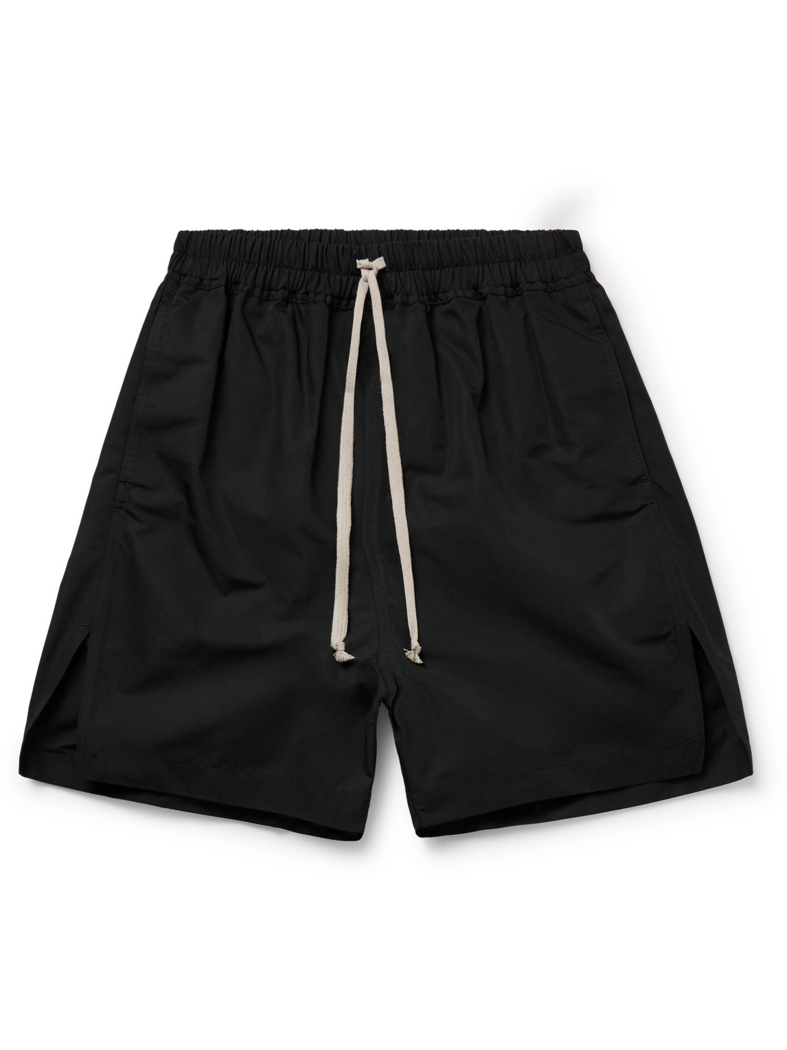 Rick Owens Wide-leg Shell Drawstring Shorts In Black