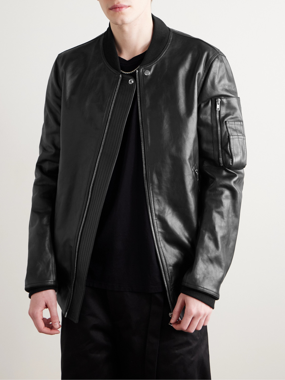 Rick Owens - Classic Flight Oversized Webbing-Trimmed Distressed