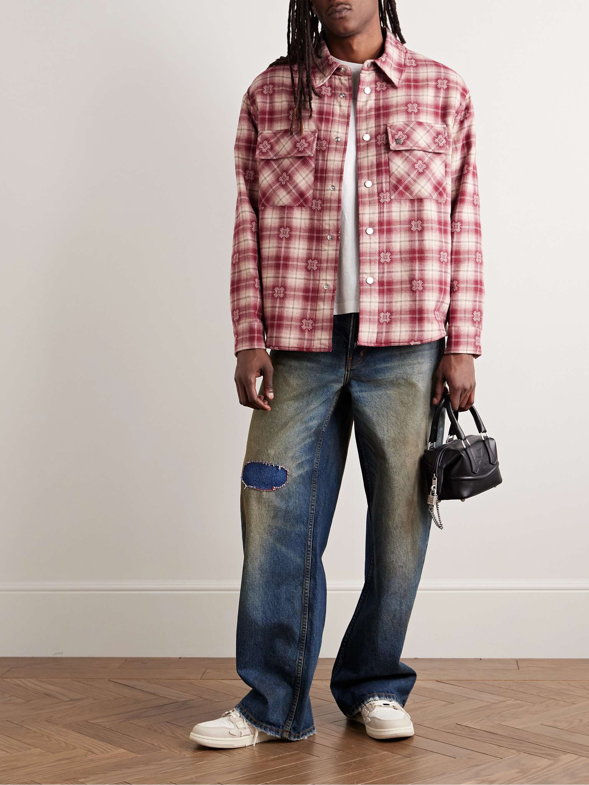AMIRI (アミリ) BRUSHED PLAID OVERSHIRT シャツブルゾン JACKET
