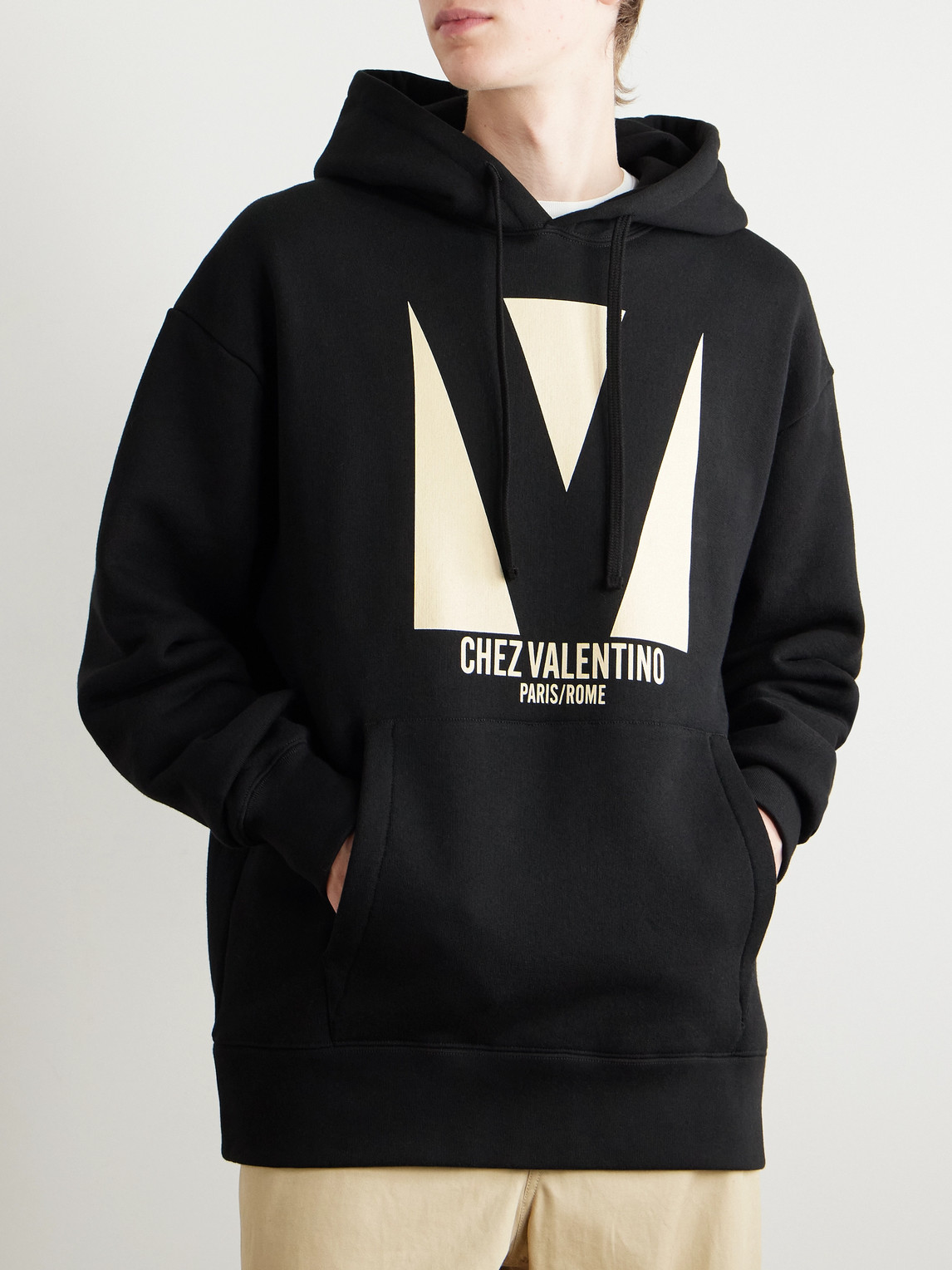 Valentino Chez Hooded Sweatshirt In Black