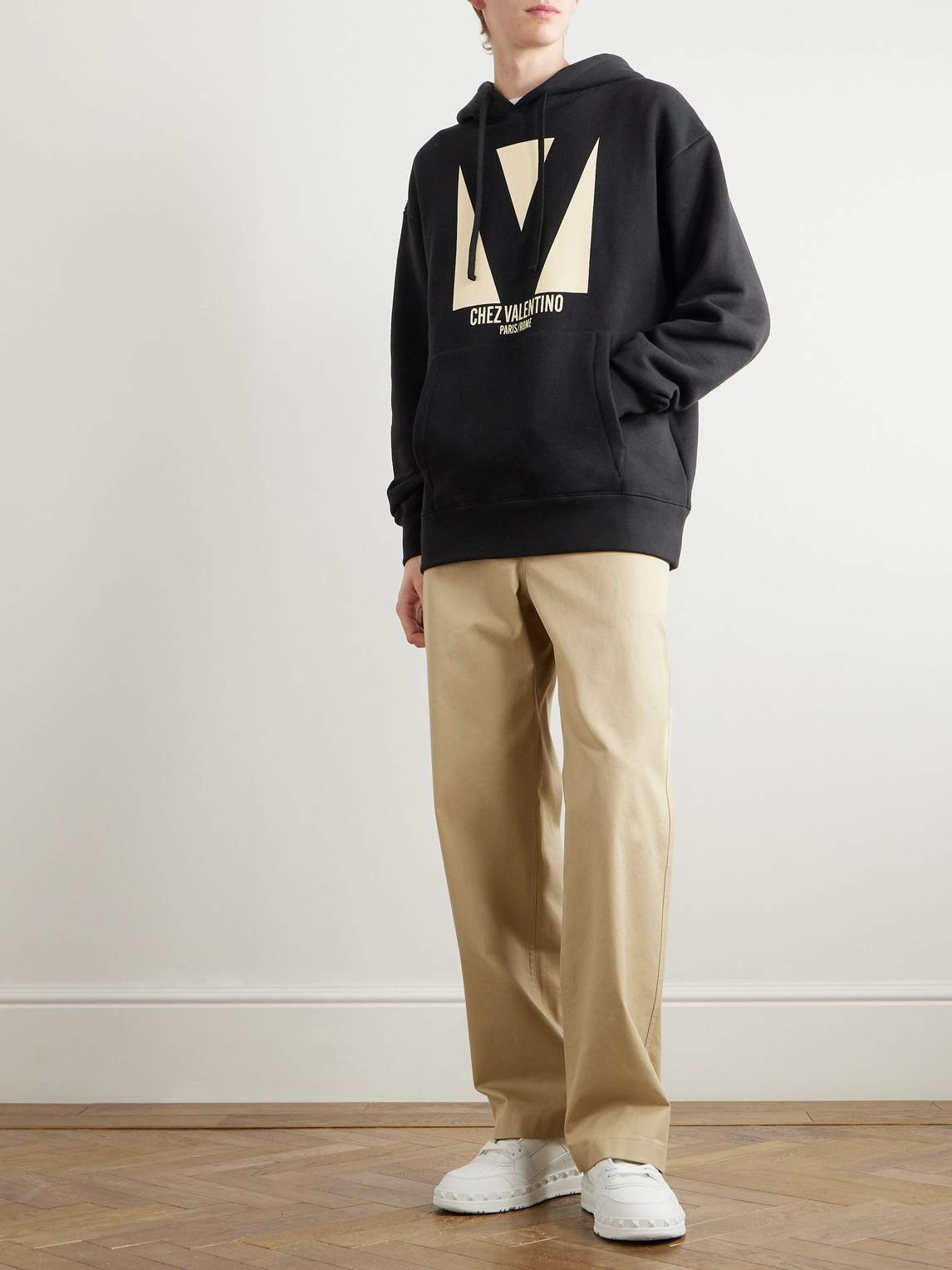 Valentino Chez Hooded Sweatshirt In Black