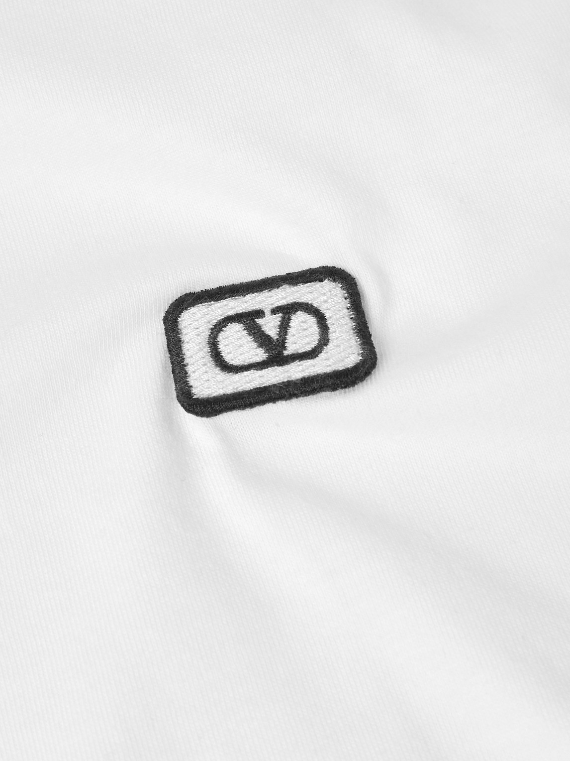 Valentino Vlogo Patch T-shirt With In White
