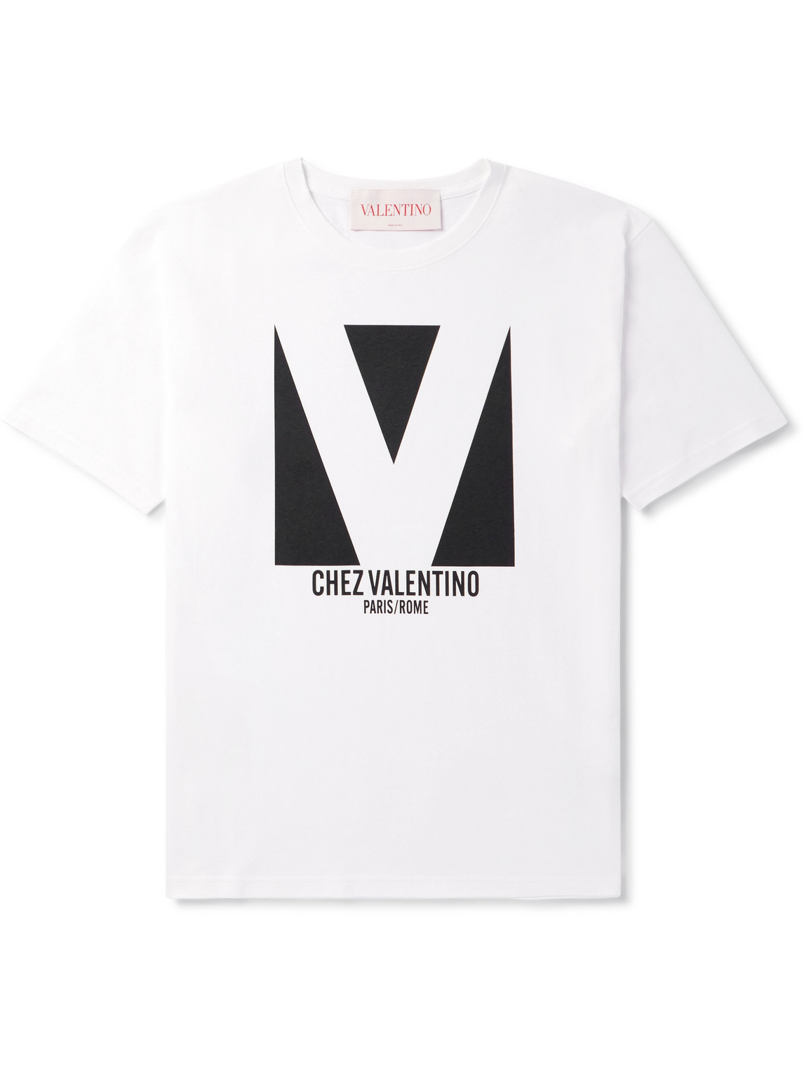 Shop Valentino Logo-print Cotton-jersey T-shirt In White